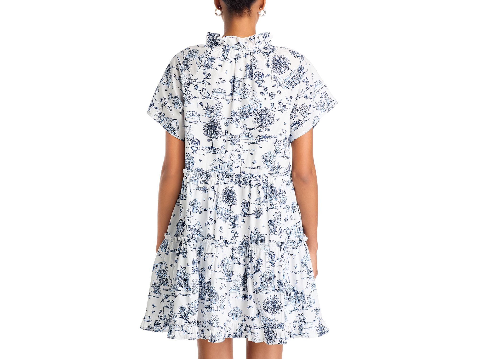 Toile Short Sleeve Mini Dress - Exclusive — Image 3