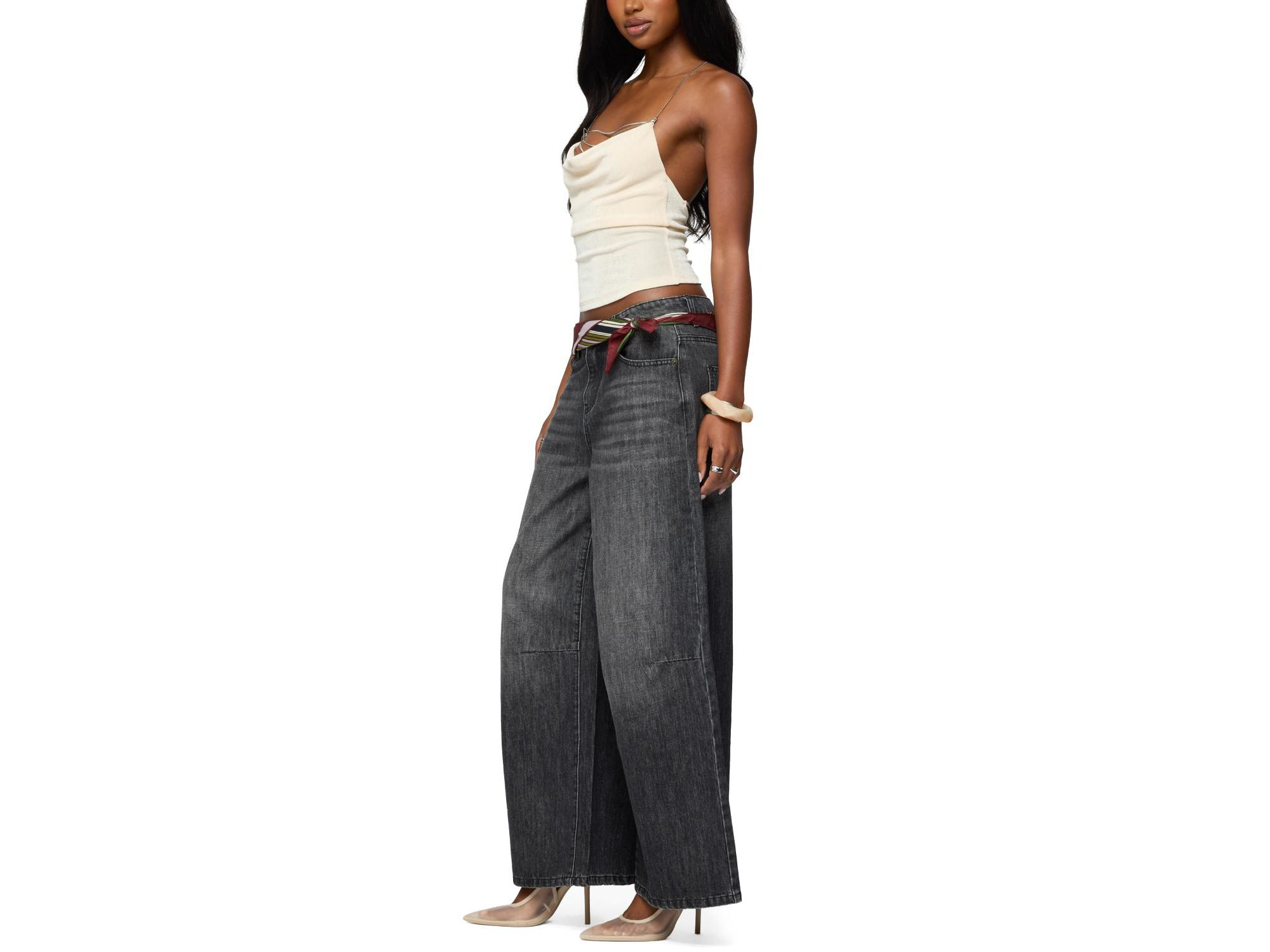 Khloey Chain Cowl Neck Top — Image 5