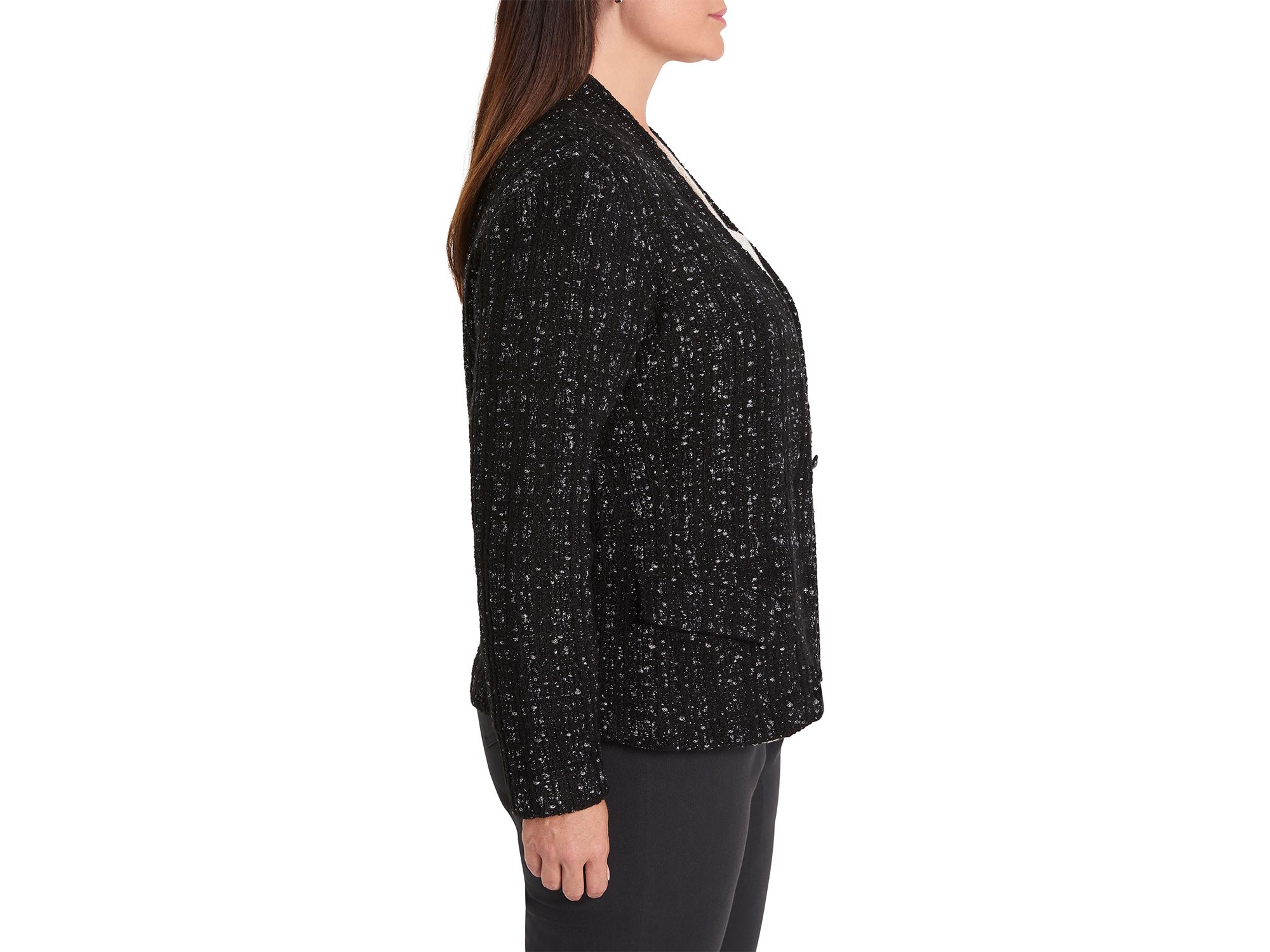 Metallic Grid Knit Jacket — Image 3