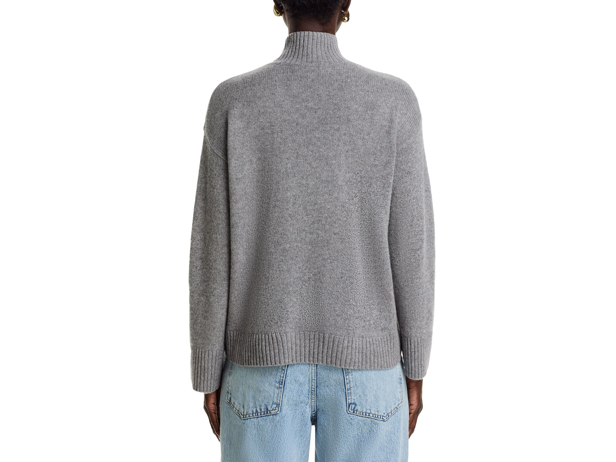 100% Cashmere Garden Floral Mock Neck Sweater - Exclusive — Image 3