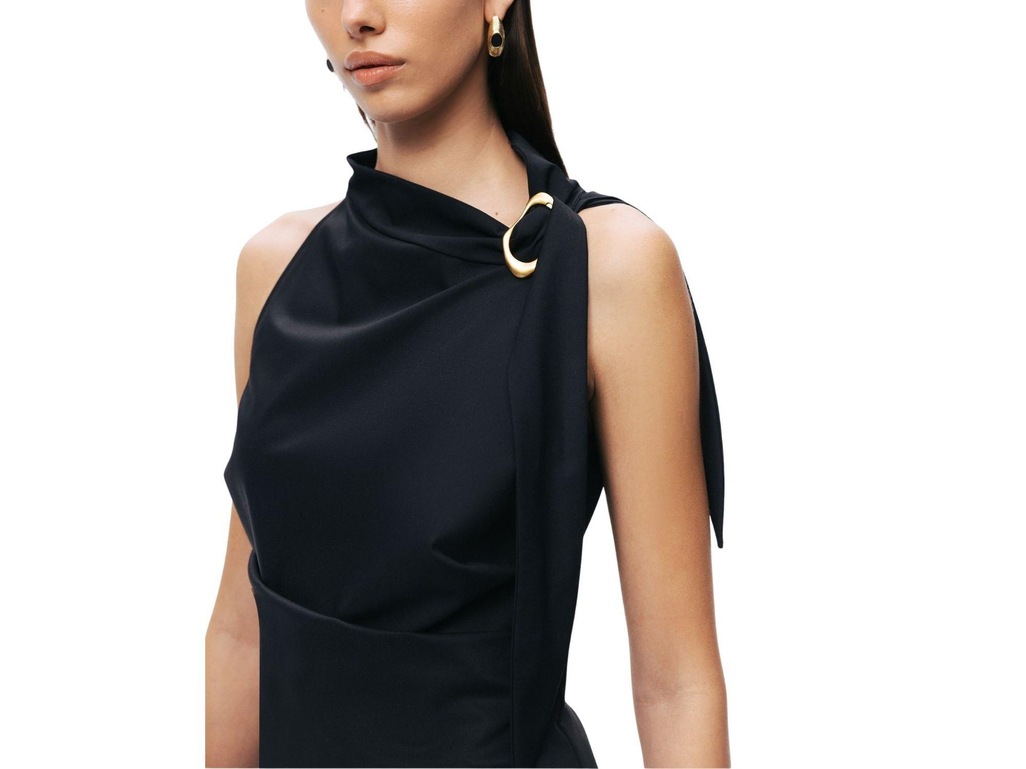 Asymmetric Buckle-Detail Blouse — Image 3