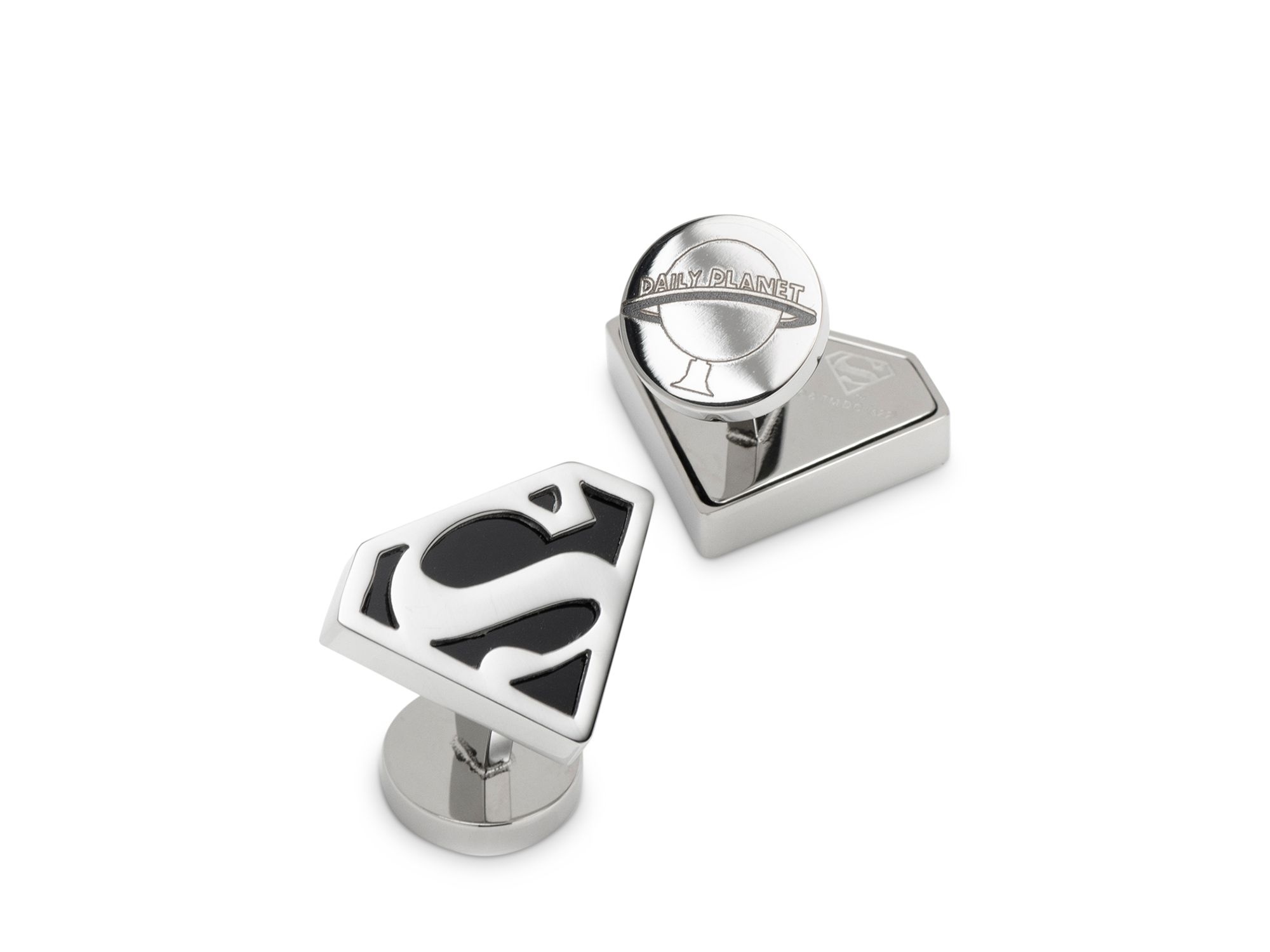 Superman Black Onyx Stainless Steel Cufflinks — Image 3