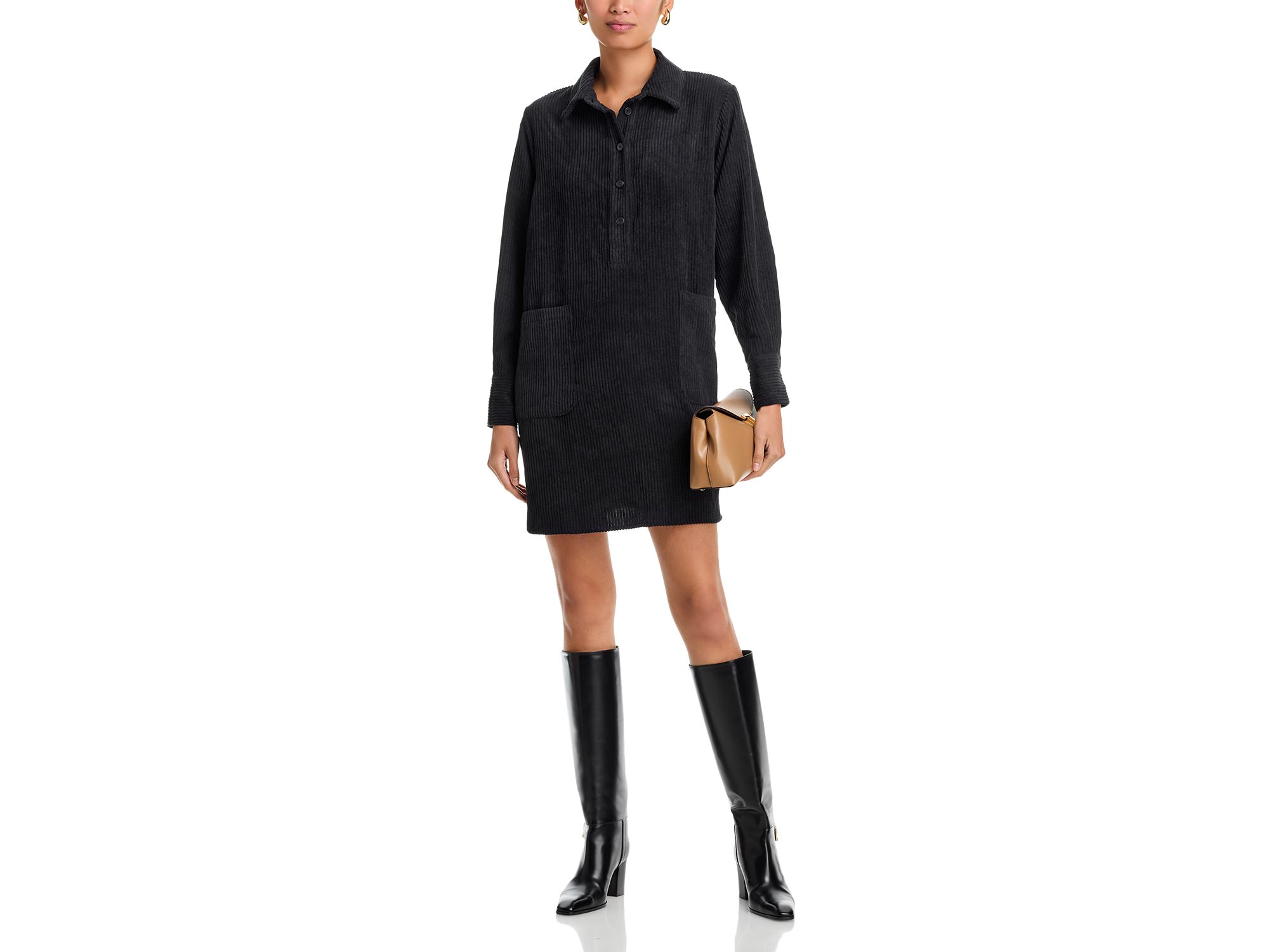 Velvet Shirt Dress — Image 5