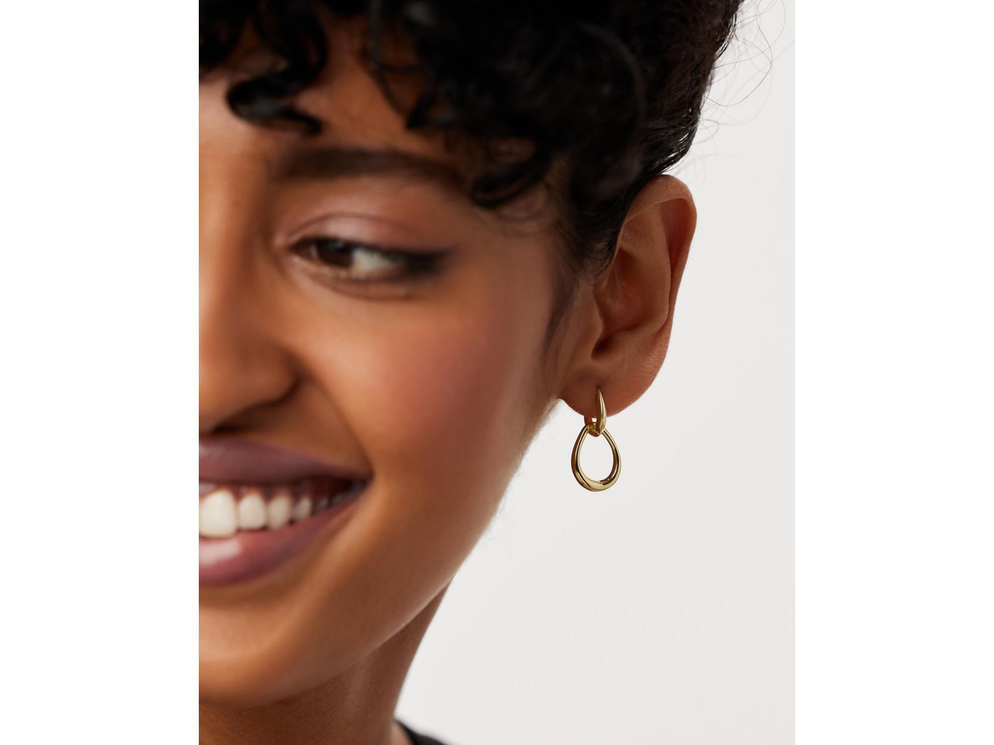 Gold Drop Earrings - Sage — Image 4