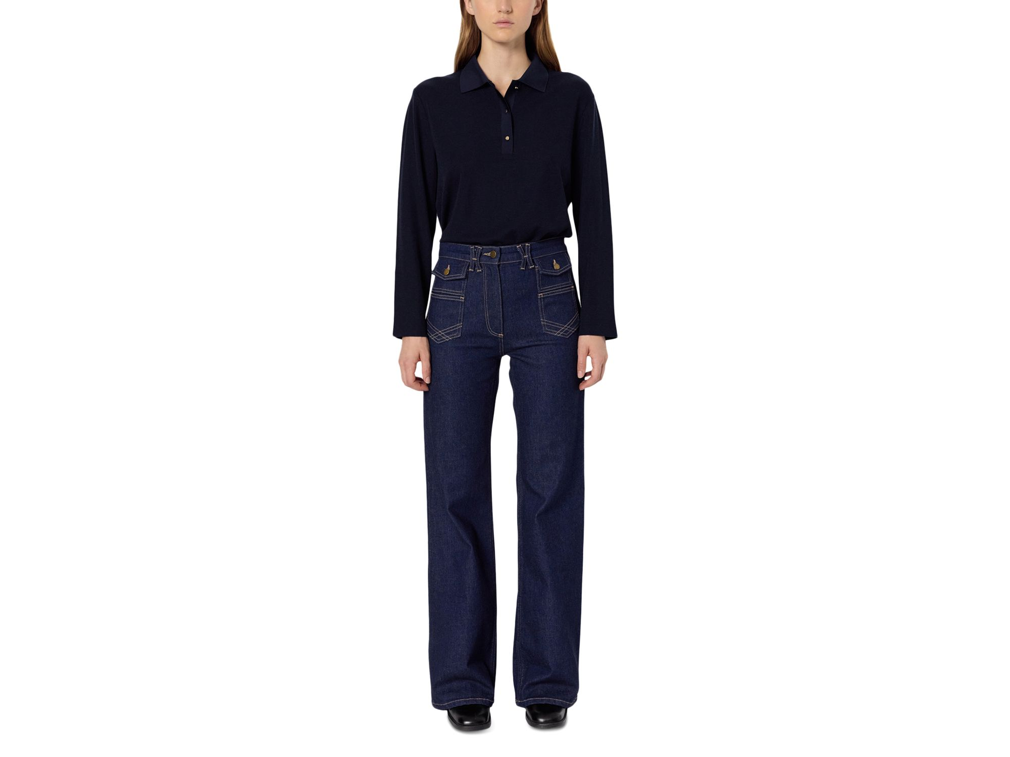 Anna High Rise Flare Jeans — Image 3
