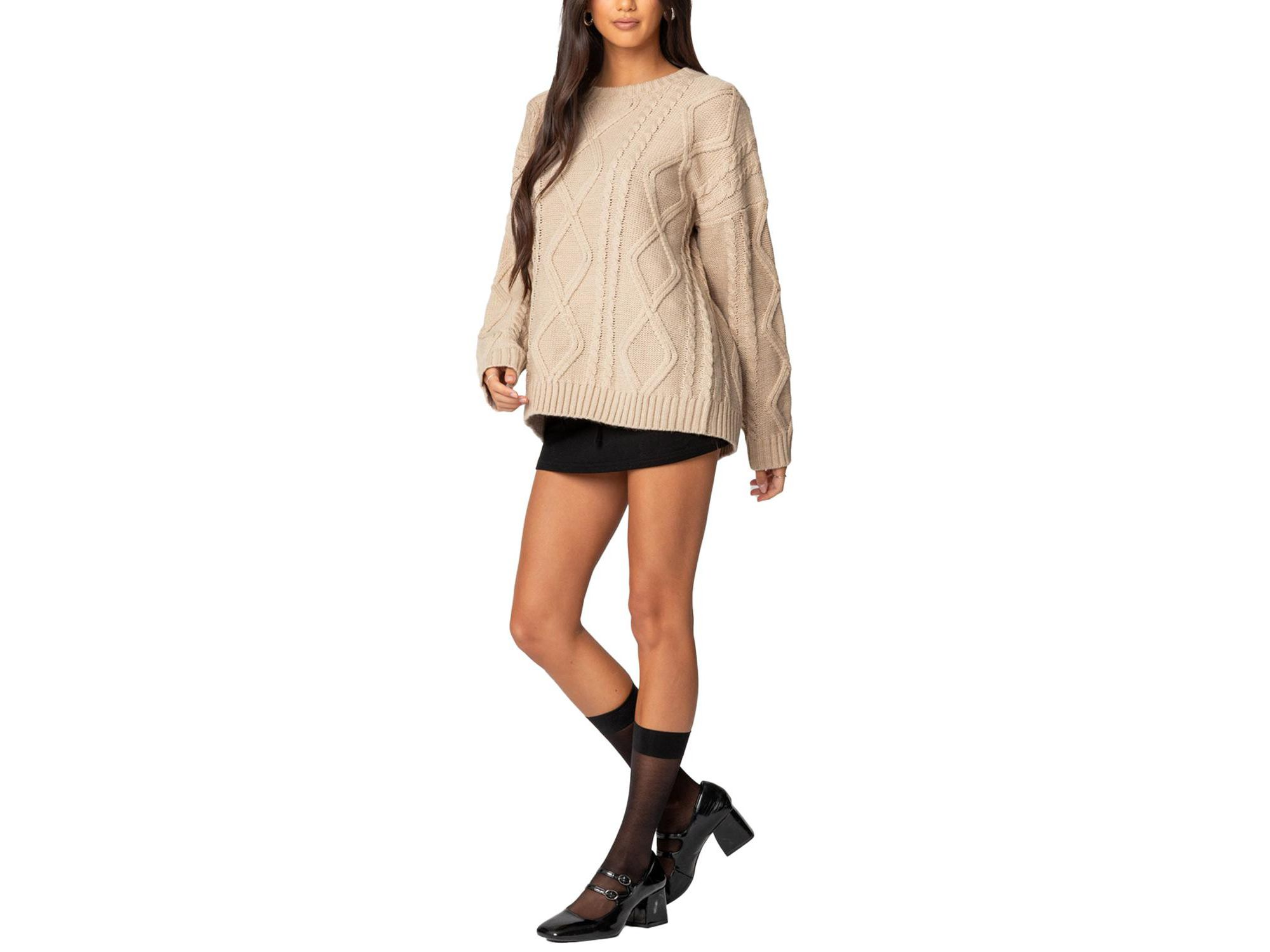 Kennedy Oversized Cable Knit Sweater — Image 3