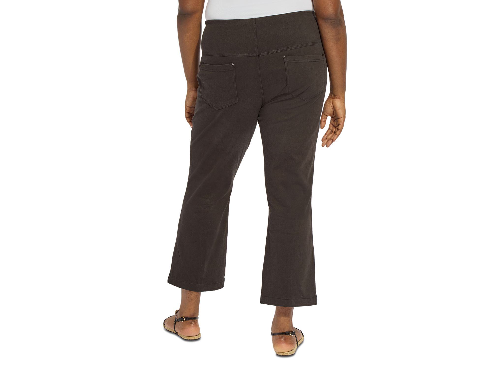 High Rise Ankle Baby Bootcut Jeans in Black — Image 3