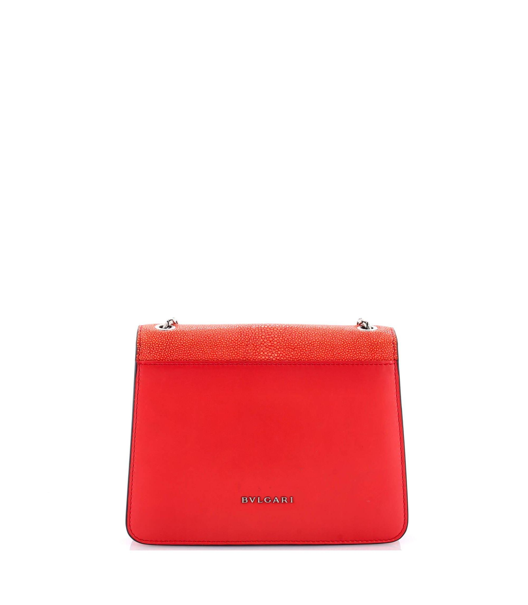 Small Serpenti Forever Square Shoulder Bag Leather and Stingray — Image 6