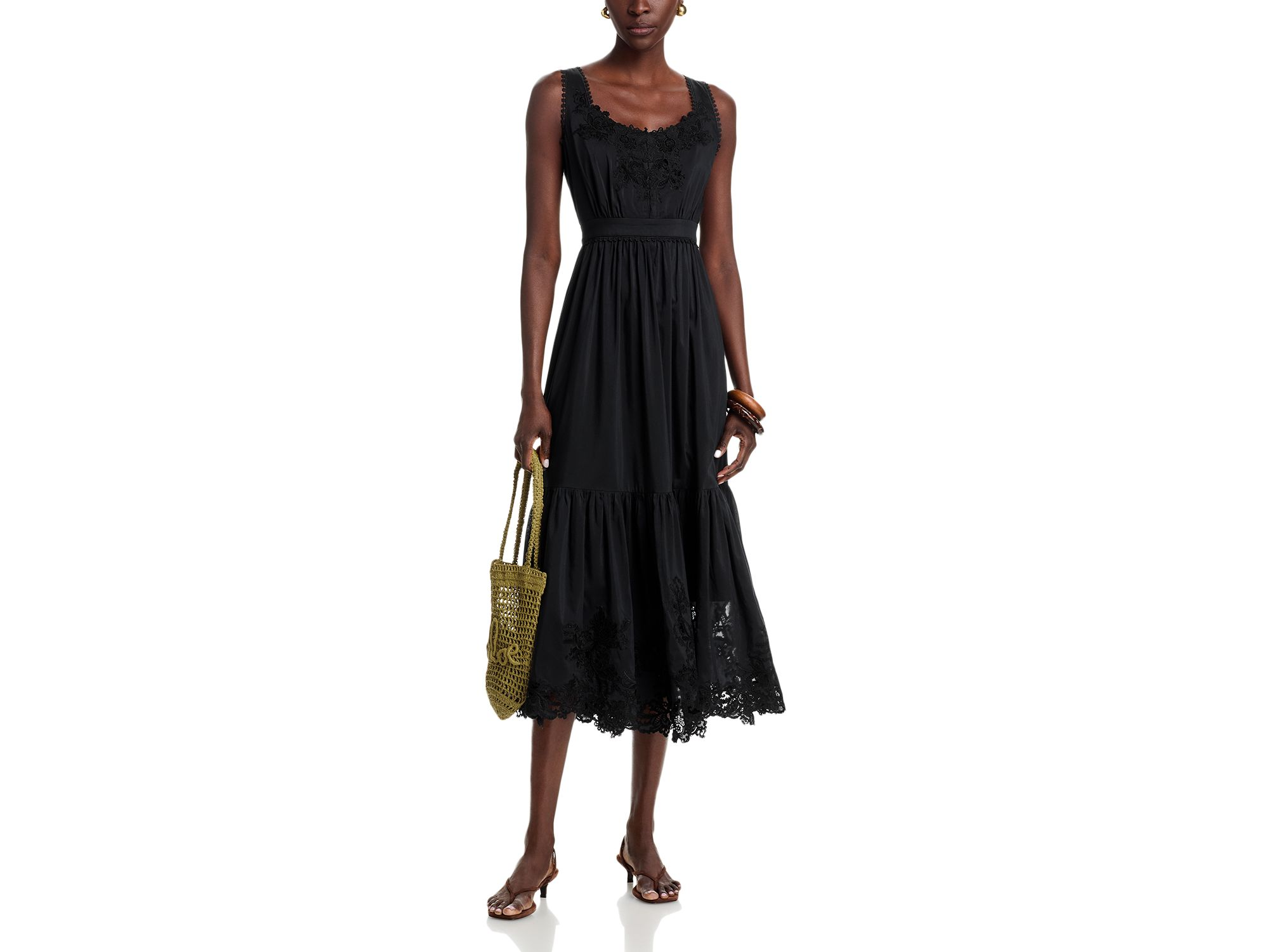 Zuri Lace Trim Midi Dress — Image 3