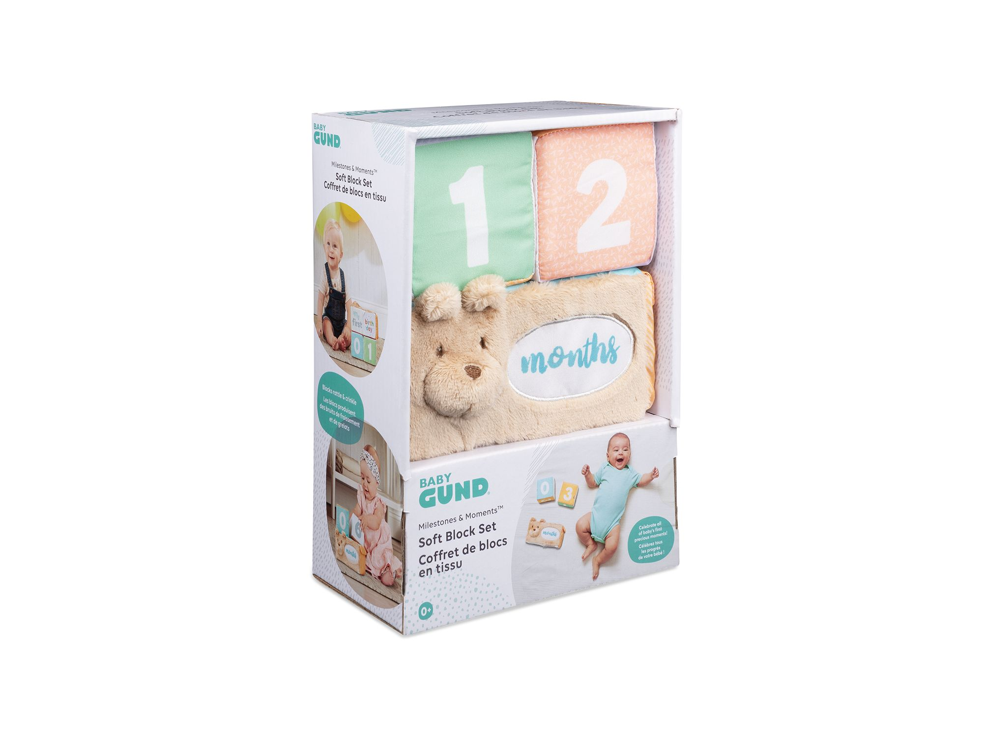 Baby GUND Milestones and Moments Soft Blocks, Plush Photo Prop Sensory Toy Blocks - Ages 0+ — Image 3