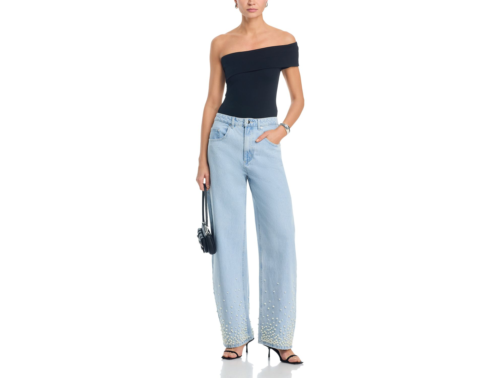 Pearl High Rise Wide Leg Jeans in Sulphur Spring — Image 6