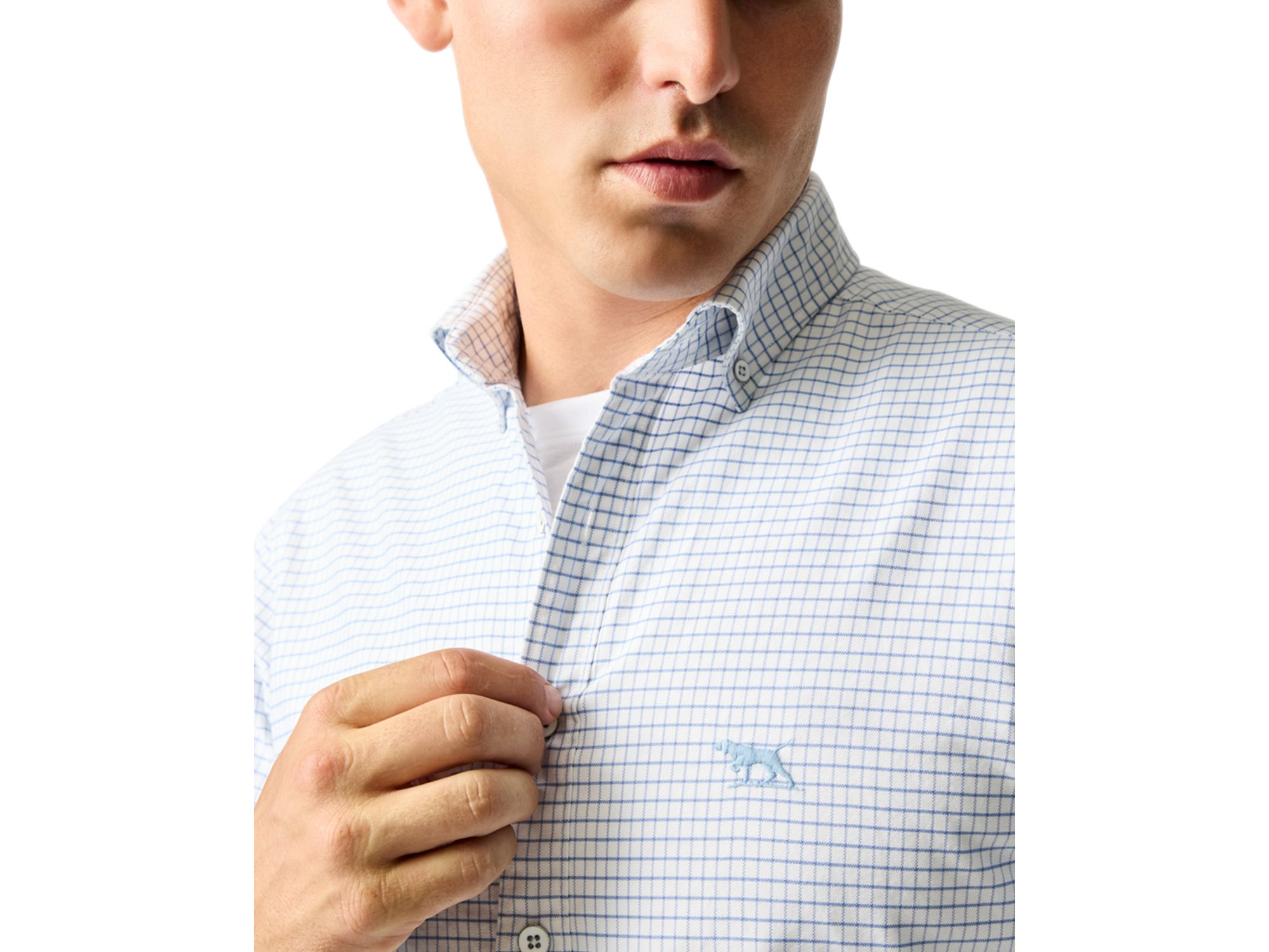 Slim Fit Gunn Check Oxford 5 Long Sleeve Shirt — Image 3
