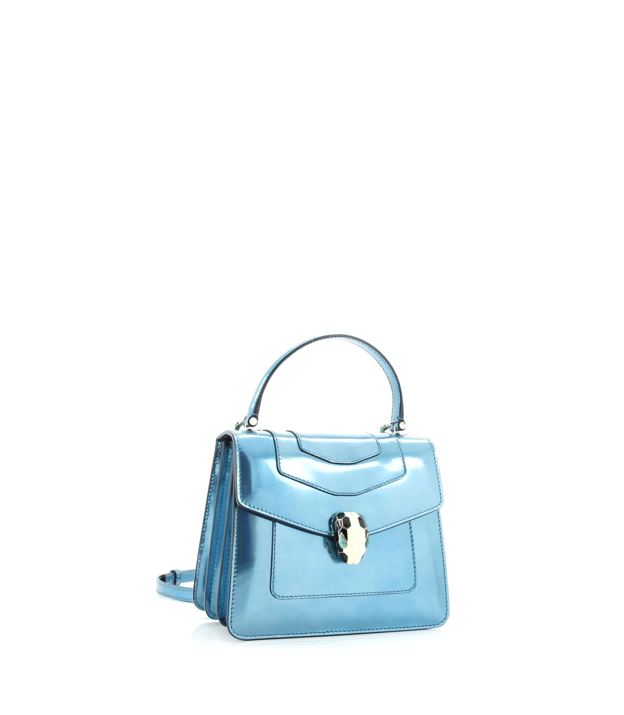 Small Serpenti Forever Square Shoulder Bag Metallic Leather — Image 4