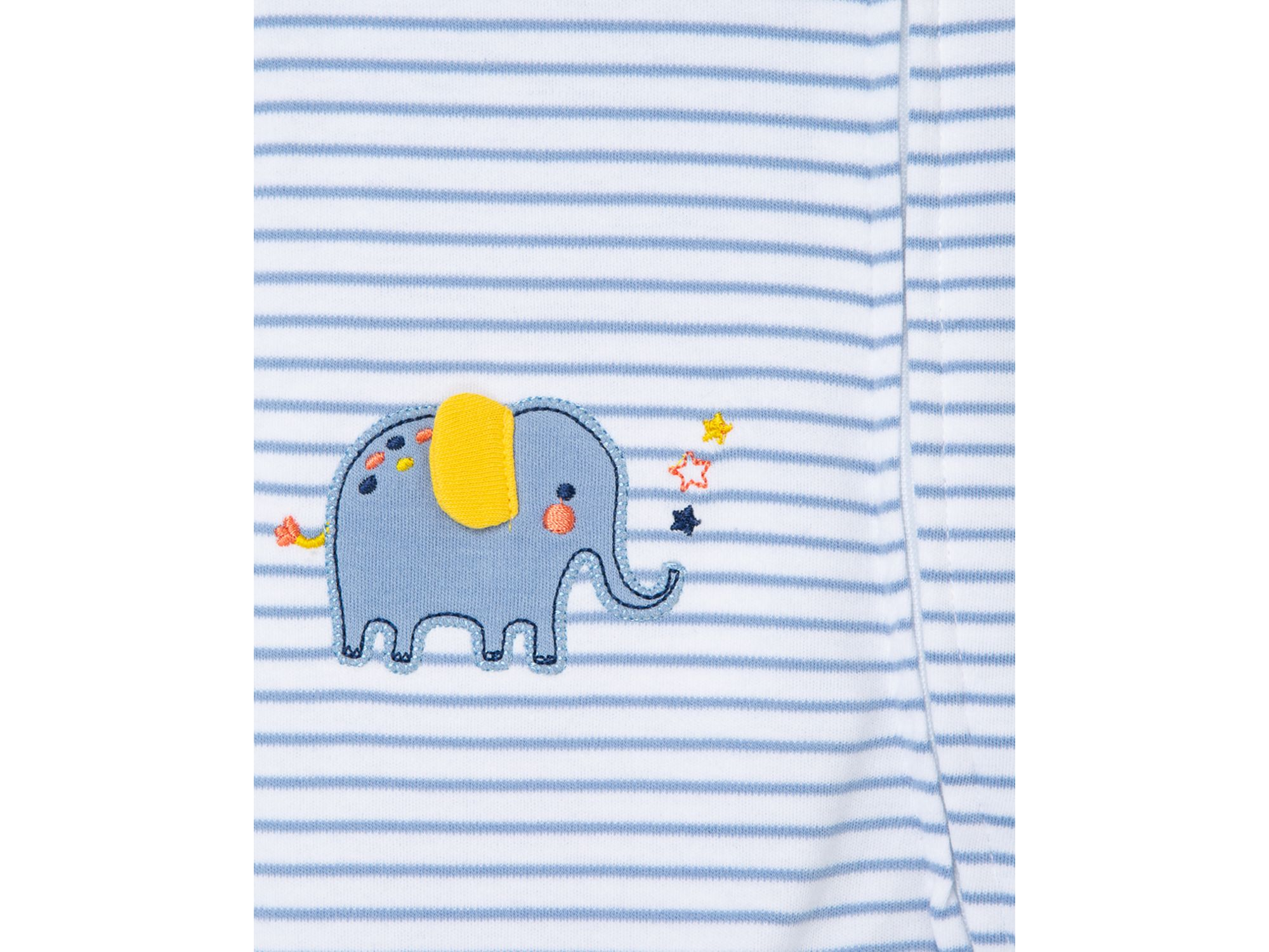 Boys' Cotton Striped Elephant Footie & Hat Set - Baby — Image 3