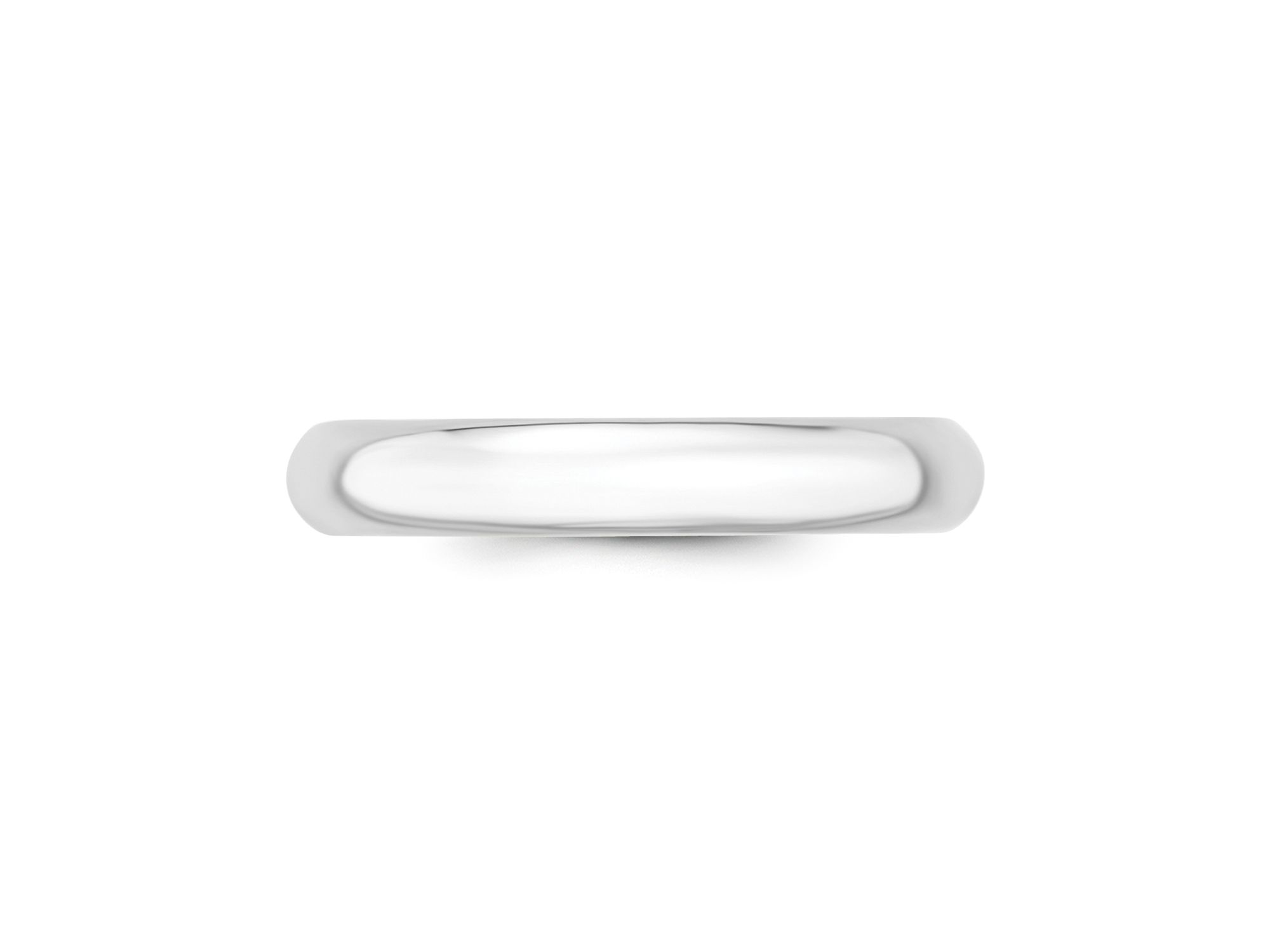 Men's 4mm Comfort Fit Band Ring in 14K White Gold — Image 3