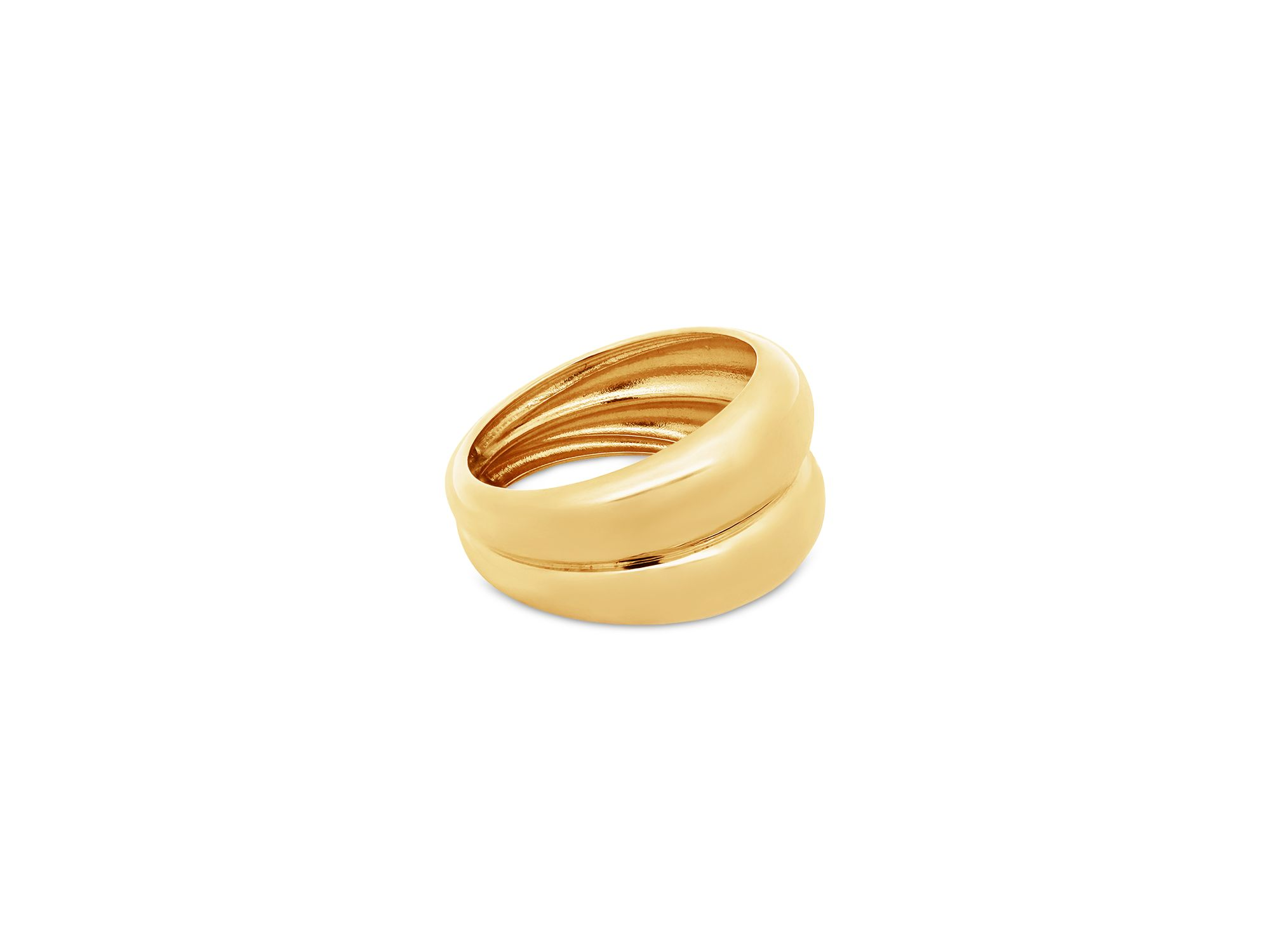 Double Dome Ring in 14K Yellow Gold — Image 3