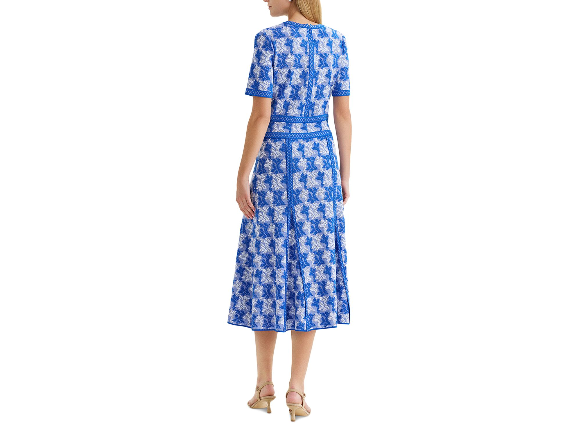 Wrinkle Resistant Intarsia Knit Midi Dress — Image 3