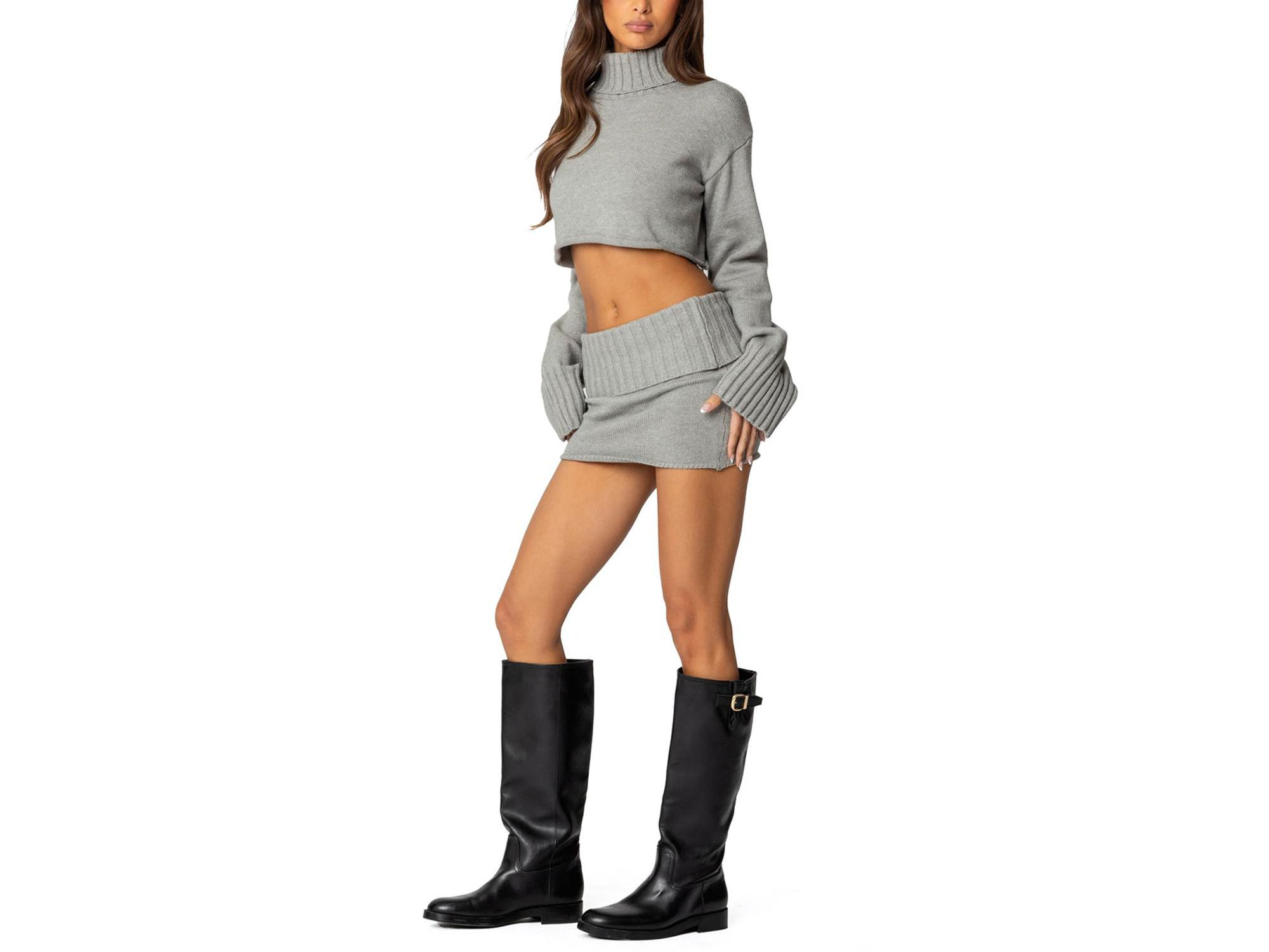 Gino Cropped Turtle Neck Sweater — Image 3