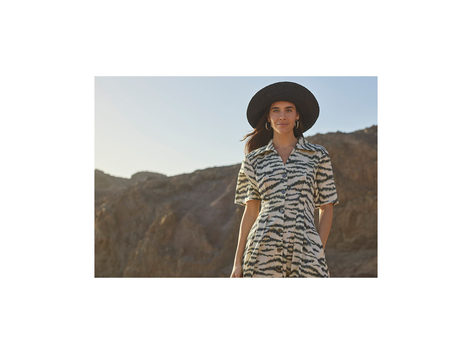 Feathered Tiger Midi Dress — Image 8