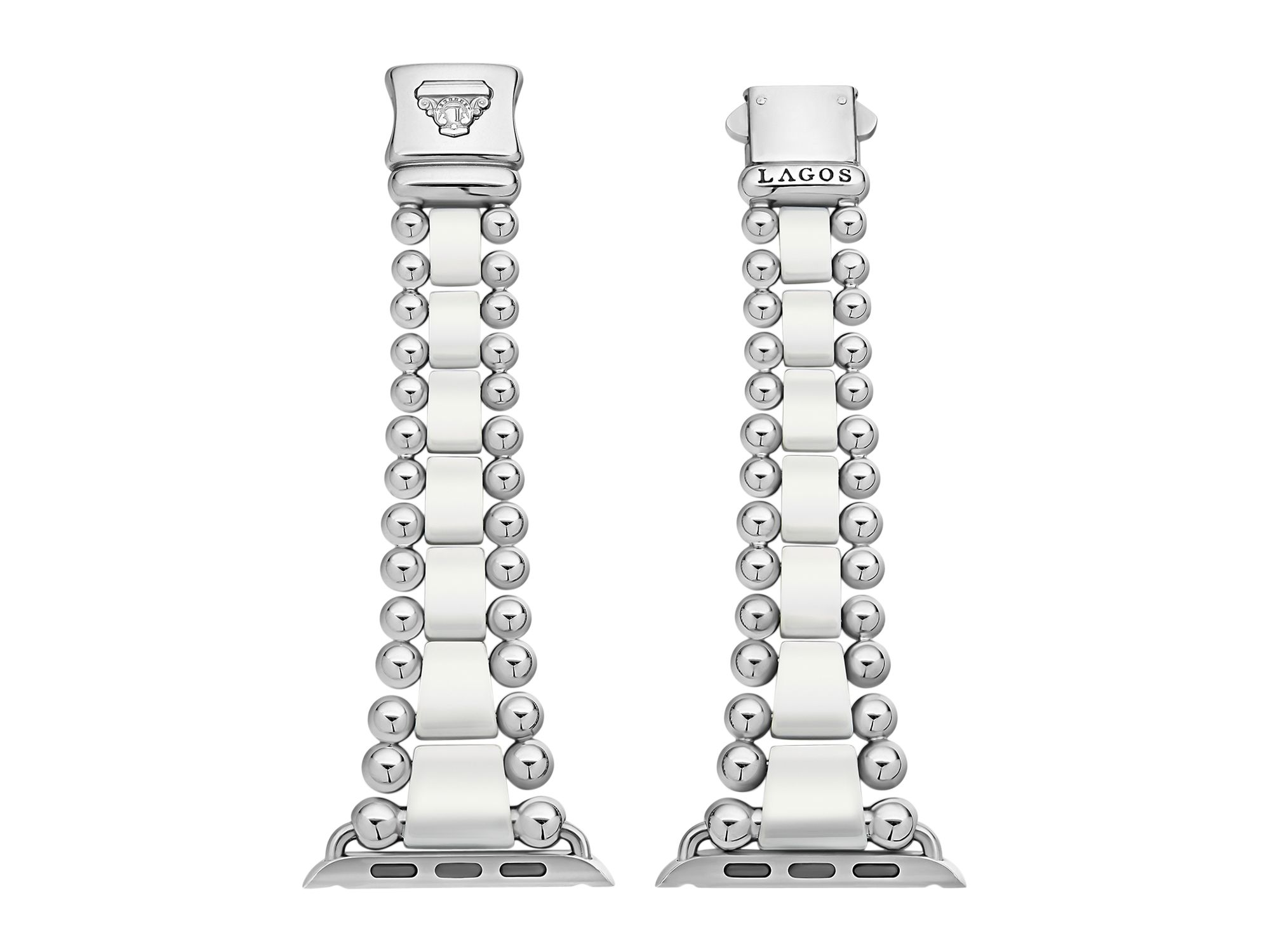 White Ceramic Smart Caviar Apple™ Watch Band, 38mm-42mm — Image 6