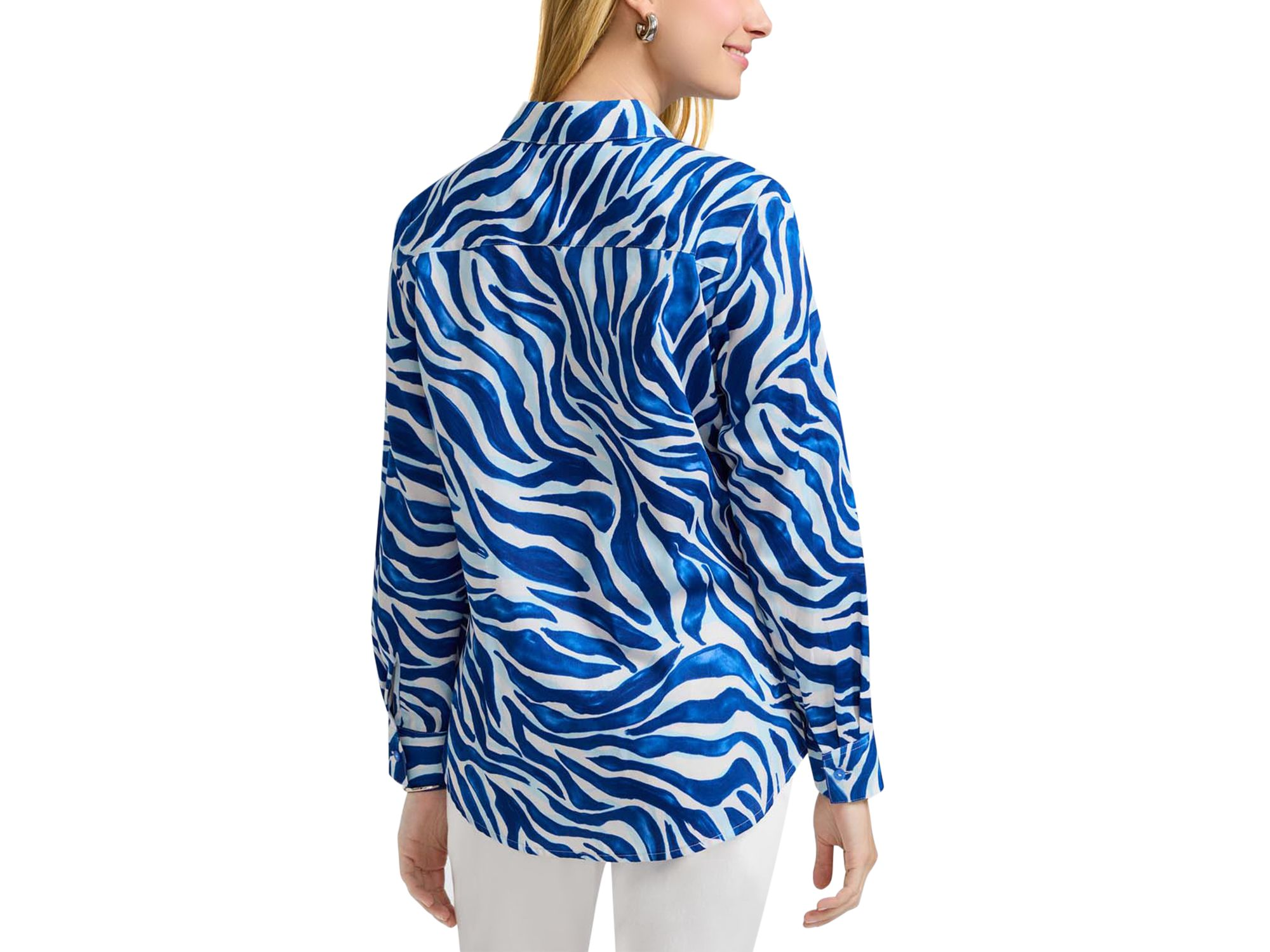 Zoey Long Sleeved Tonal Zebra Shirt — Image 3
