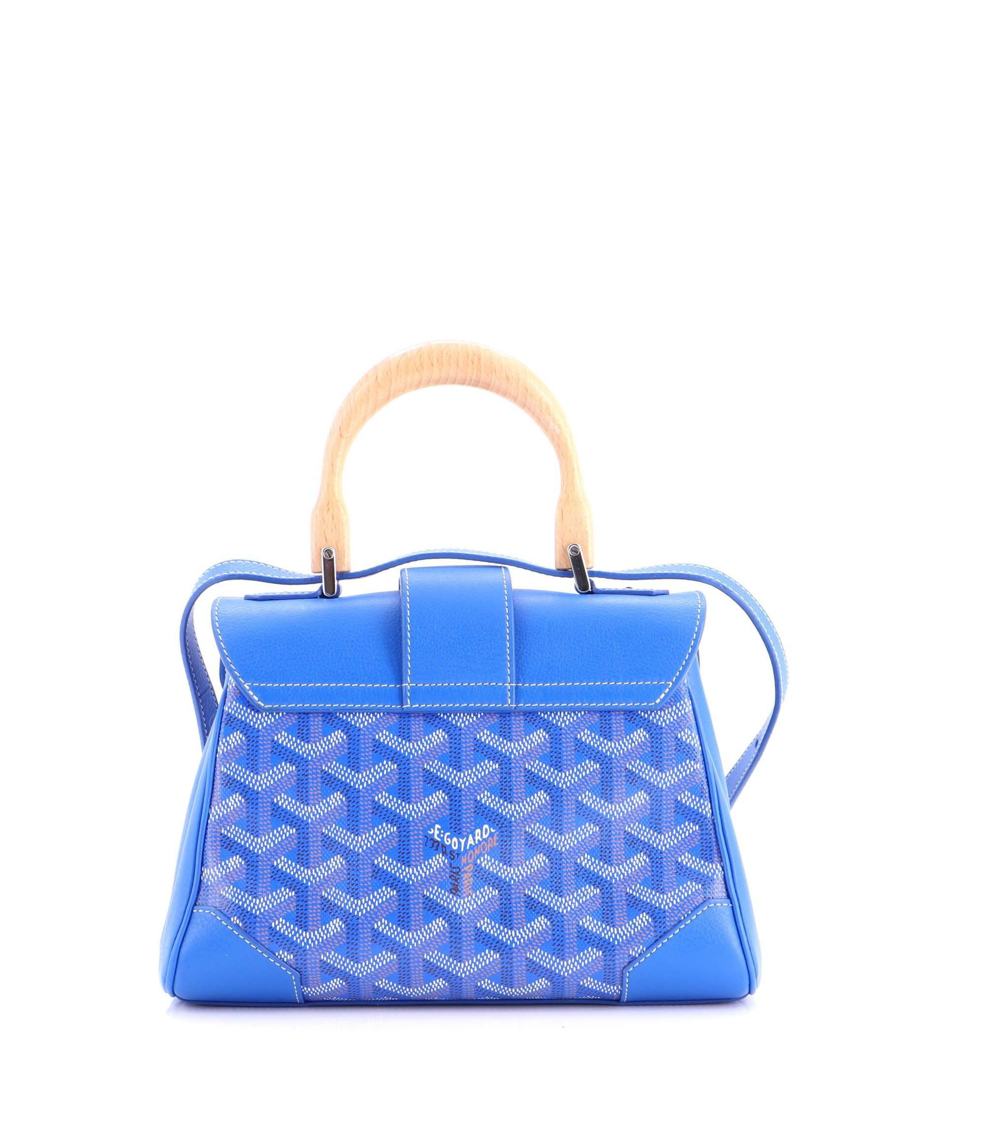 Mini Saigon Top Handle Bag Coated Canvas with Leather — Image 4
