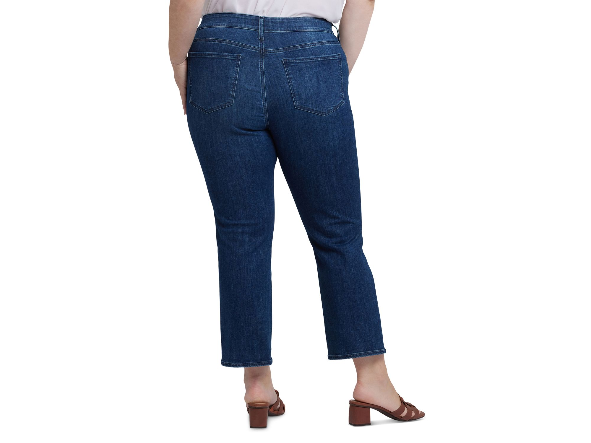 Marilyn Straight Ankle Jeans in Ibiza Blue — Image 3