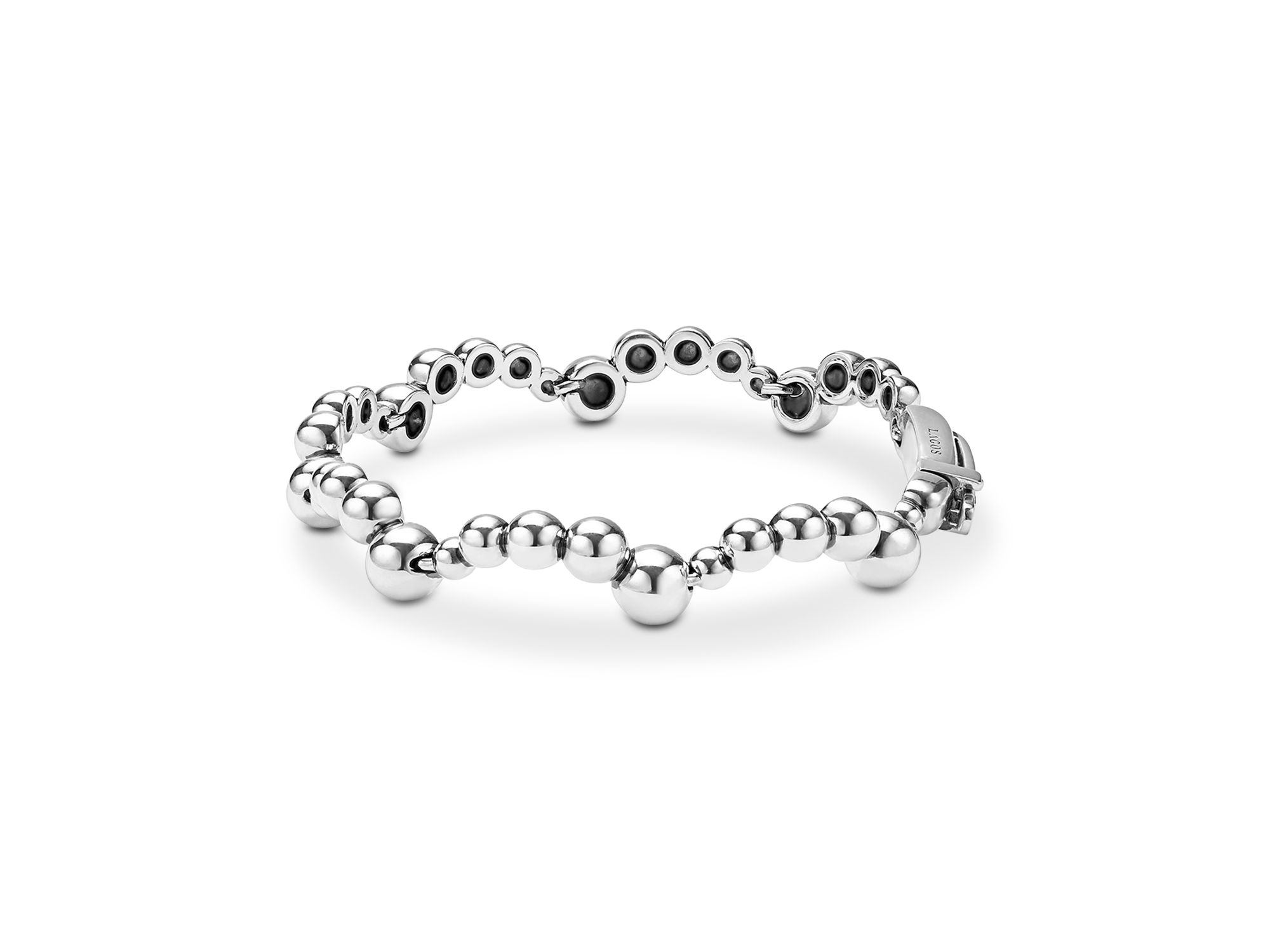 Sterling Caviar Bubbly Beaded Scallop Bracelet — Image 4