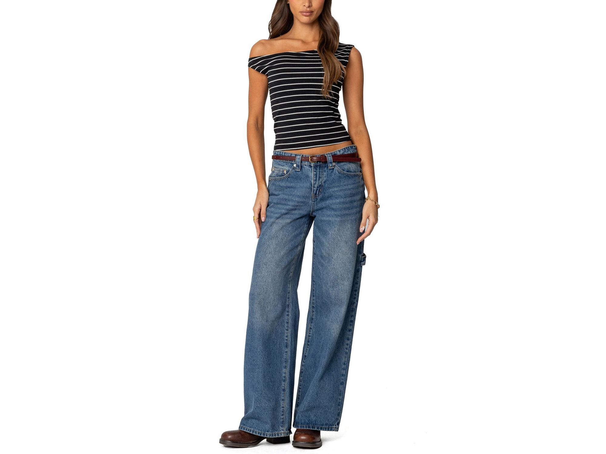 Keryn Striped Asymmetric Top — Image 3