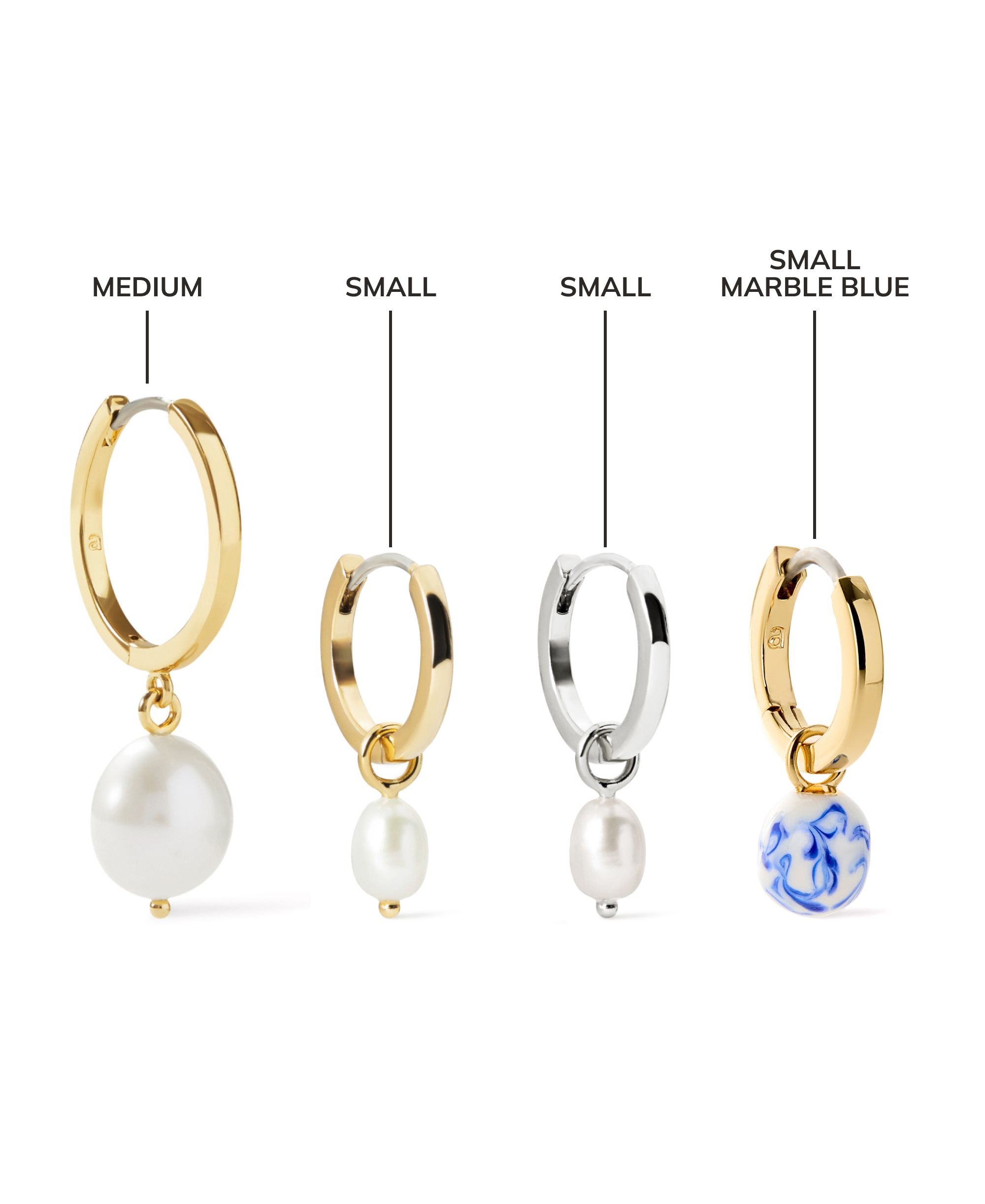 Frida Freshwater Pearl Huggie Hoops — Image 4