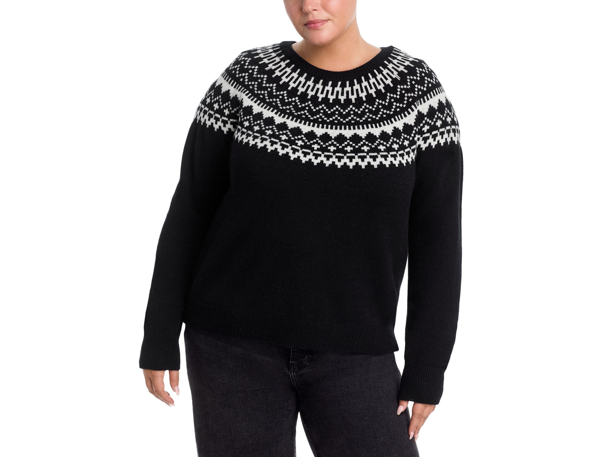 100% Cashmere Fair Isle Crewneck Sweater - Exclusive — Image 4