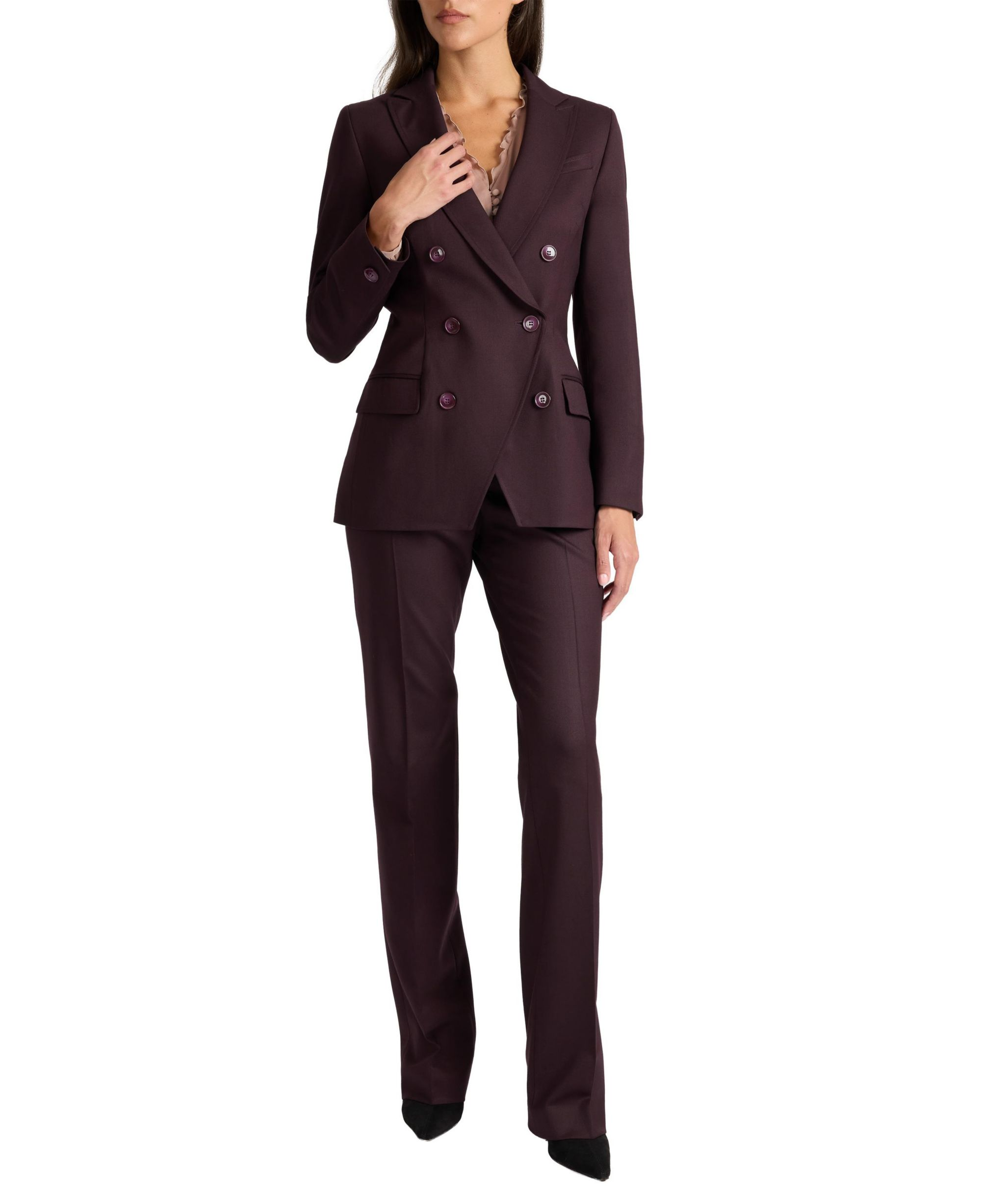 Amara Virgin Wool Stretch Straight Leg Pant — Image 5