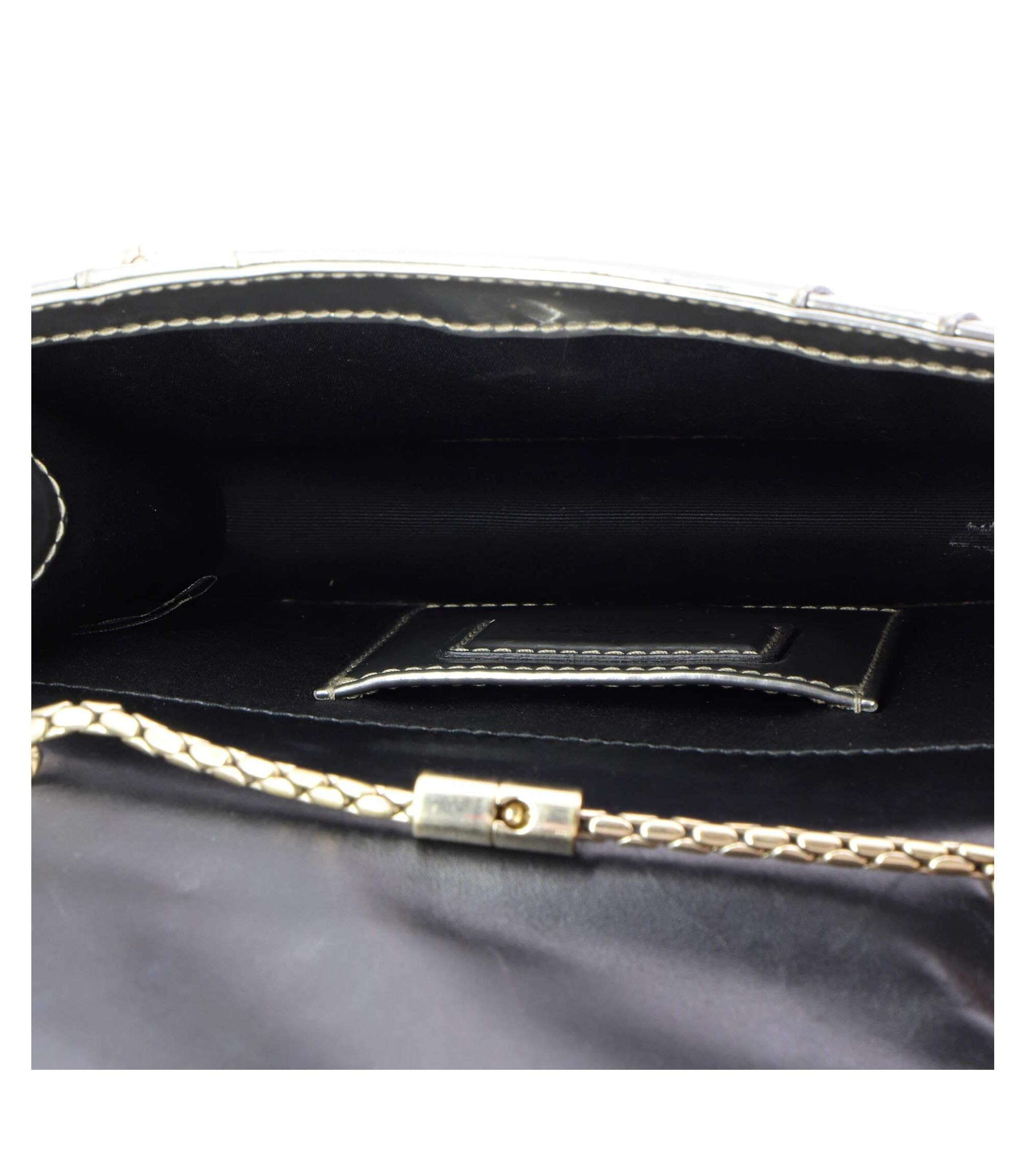 Small Serpenti Forever Square Shoulder Bag Metallic Leather — Image 3