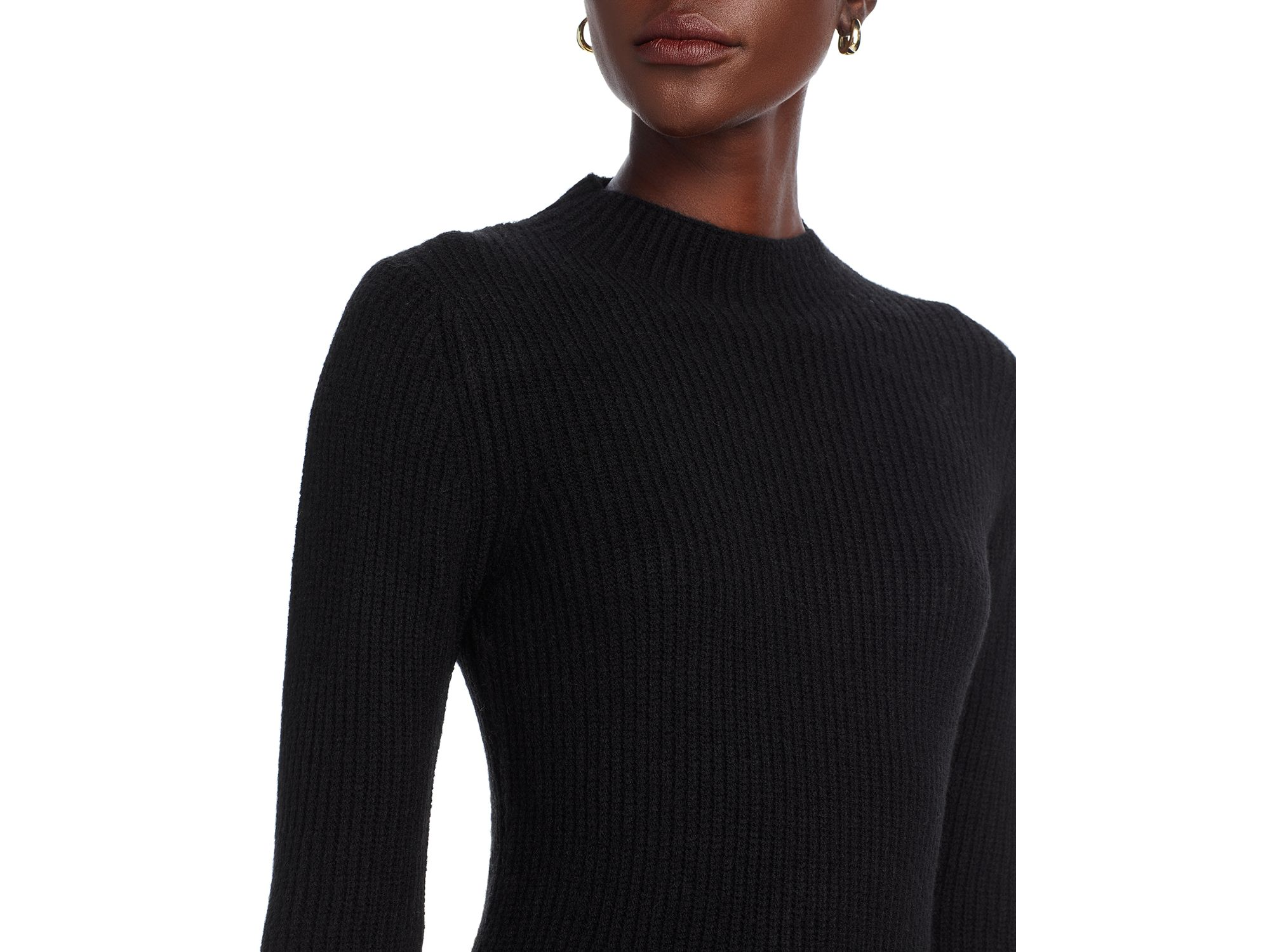 Mock Neck Knit Long Sleeve Dress - Exclusive — Image 3