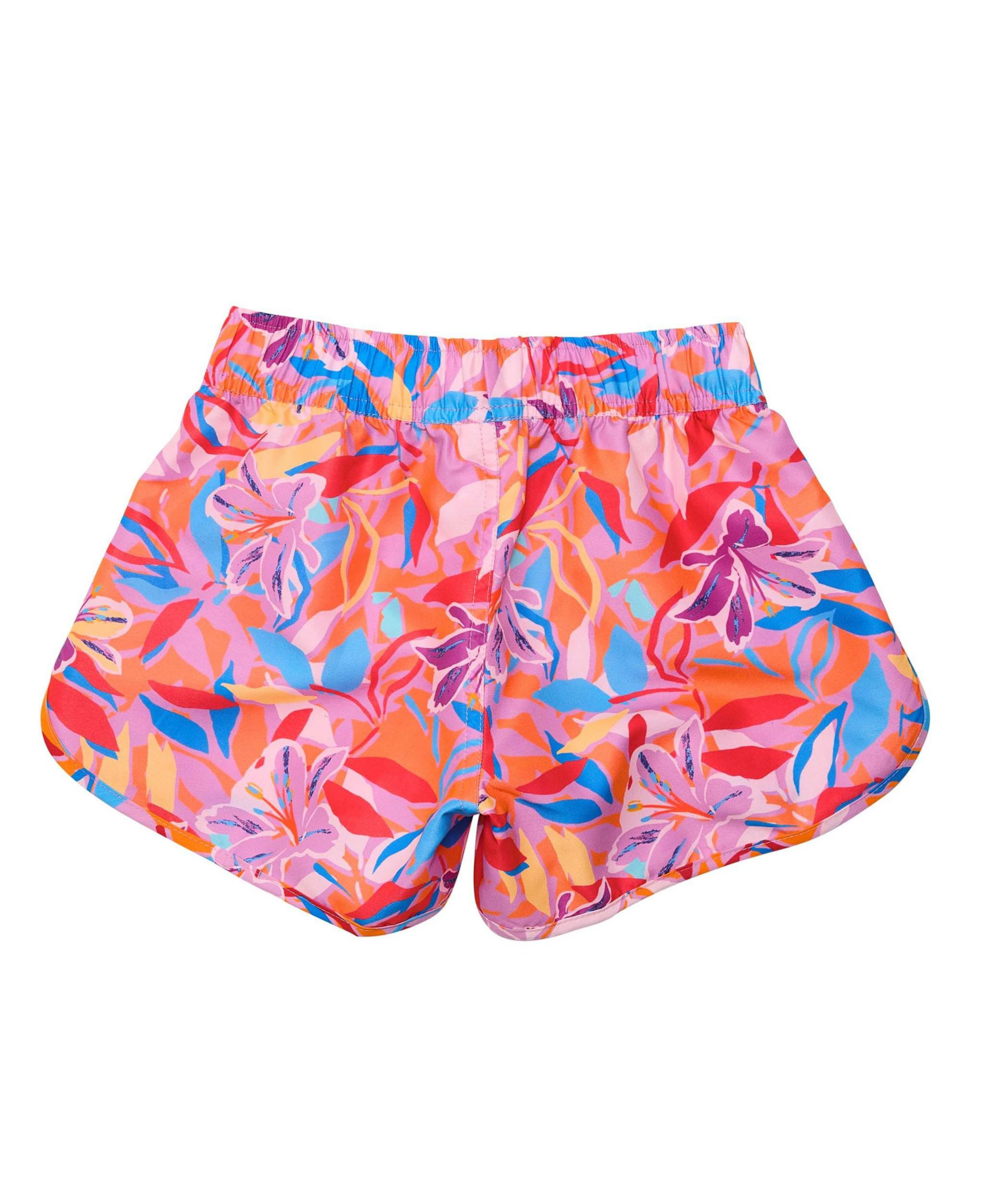 Girls' Blooming Sunset Sustainable Board Shorts - Little Kid, Big Kid — Image 4