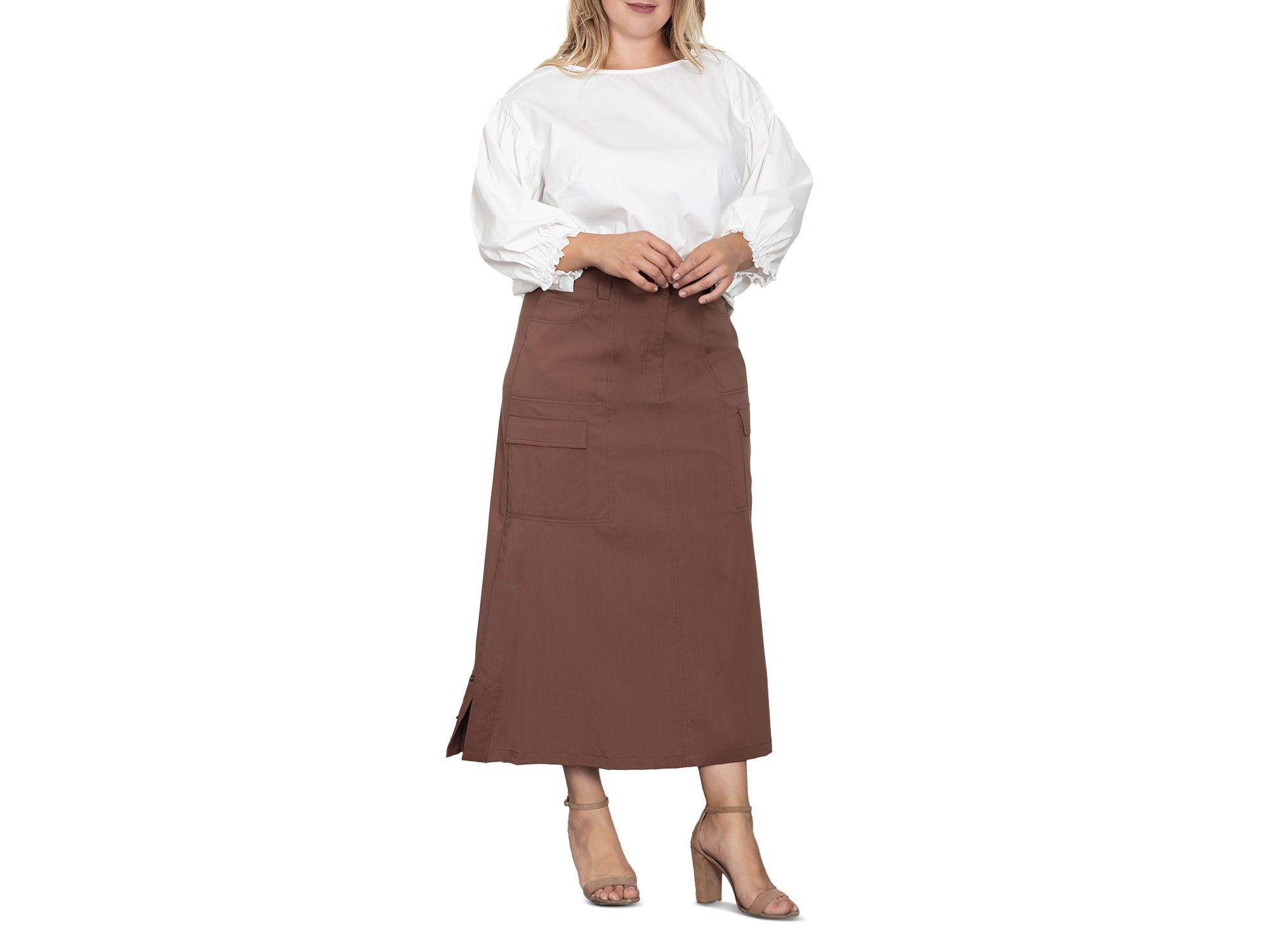 Snap Detail Cargo Skirt — Image 3