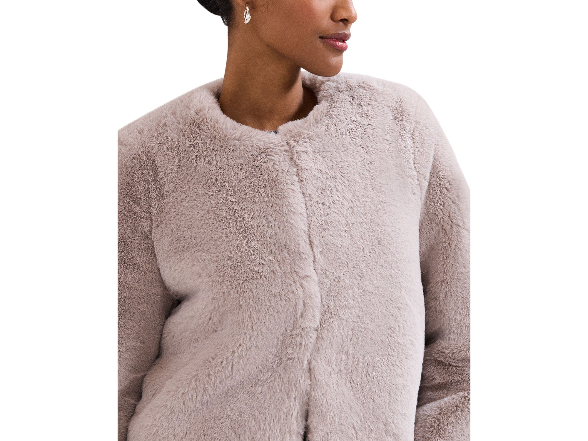 Crystal Faux Fur Coat — Image 3