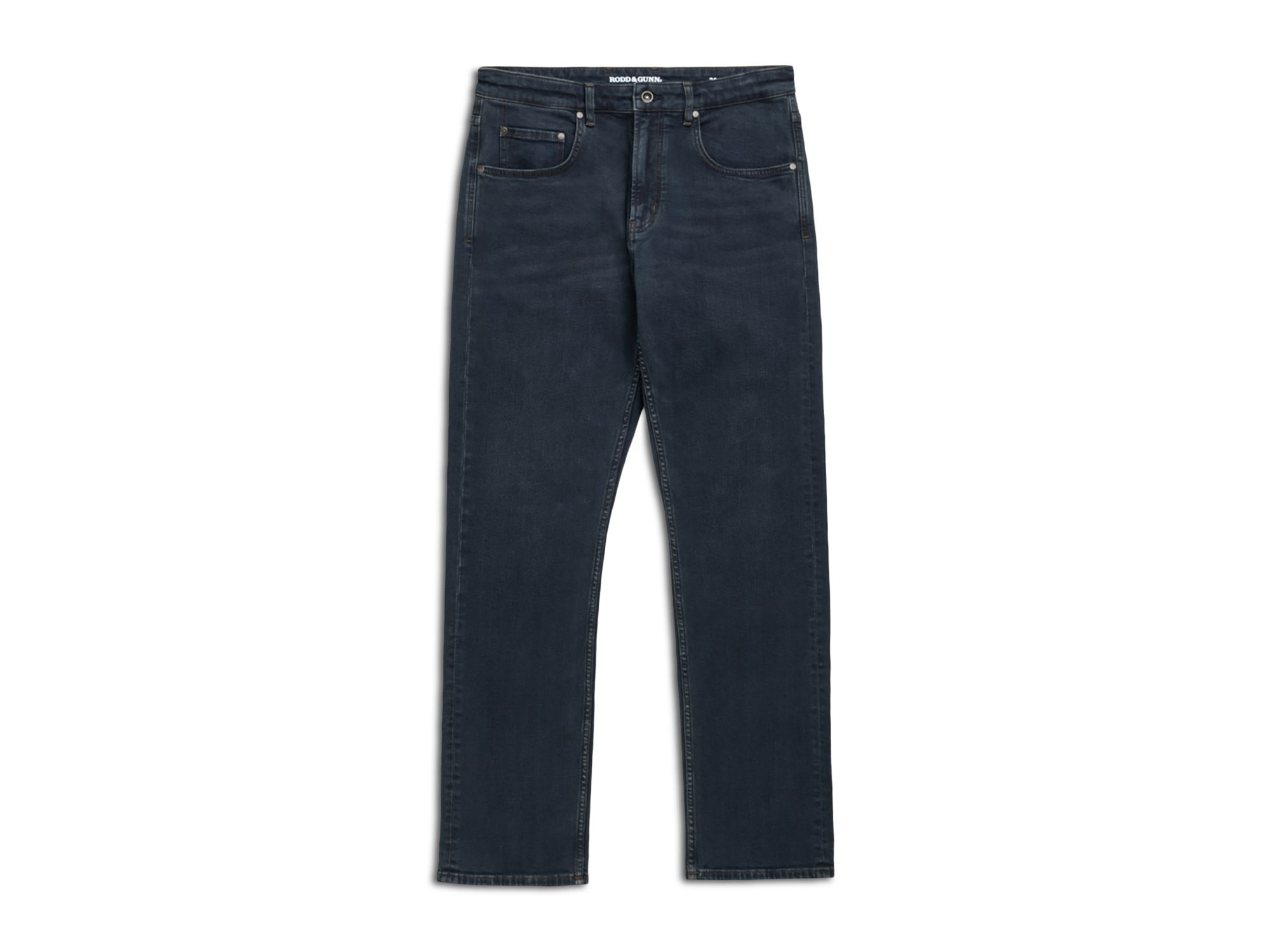 Linden Relaxed Fit Italian Denim Jeans in Blue Black — Image 6