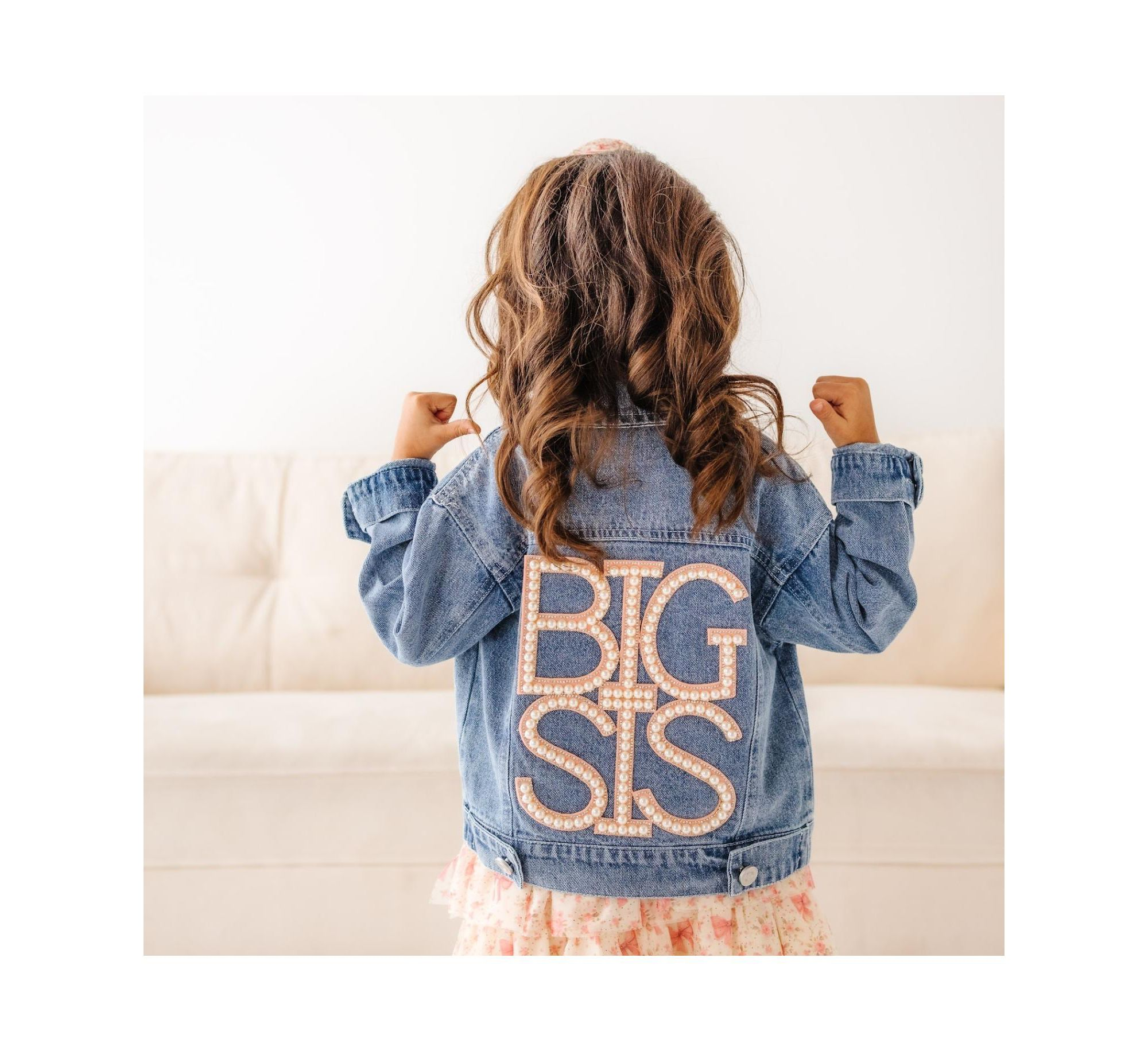 Sis Pearl Imitation Patch Denim Jacket - Big Kid — Image 3
