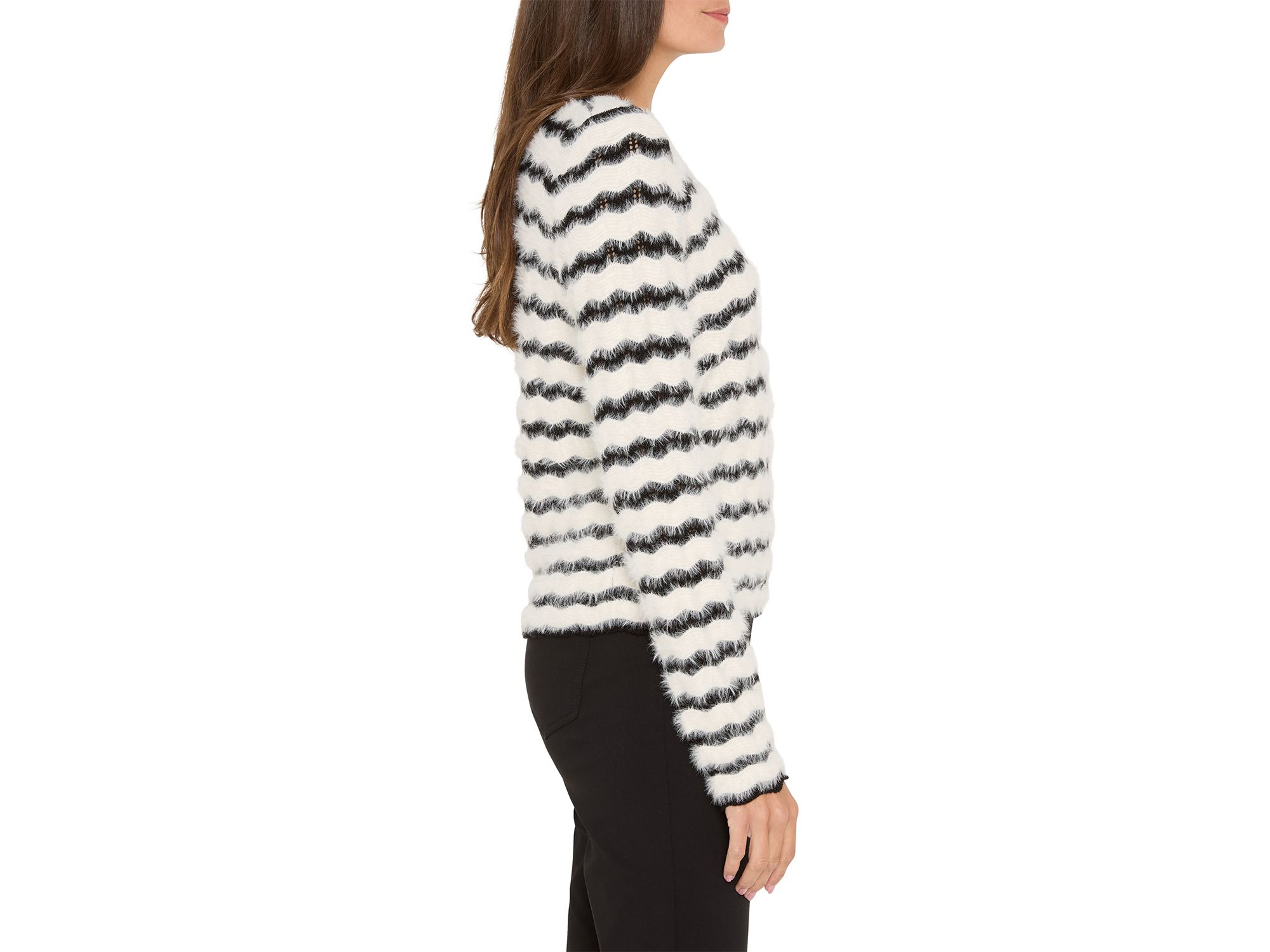 Cozy Waves Striped Sweater — Image 3