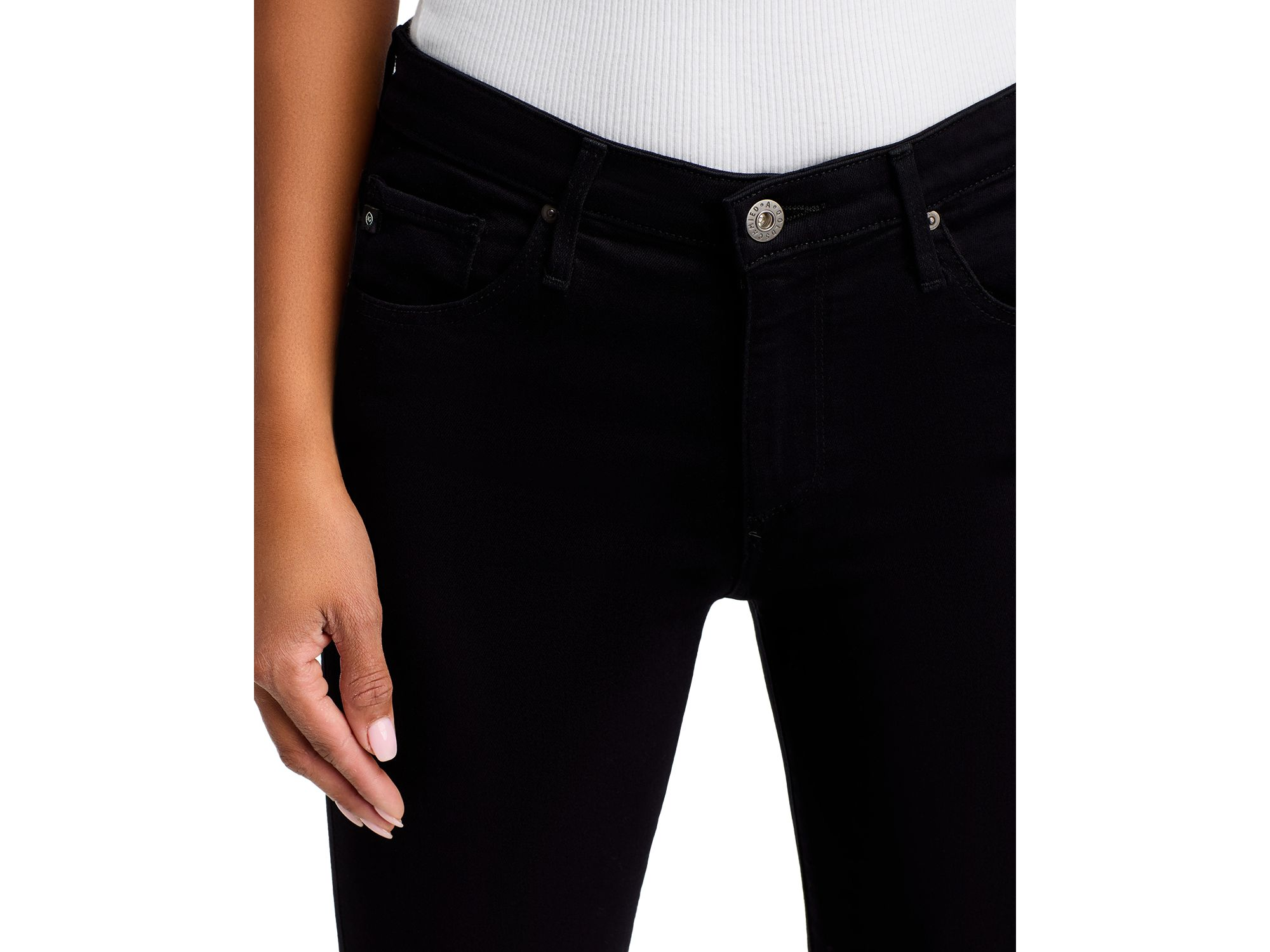 Prima Mid Rise Cigarette Jeans in Black — Image 3