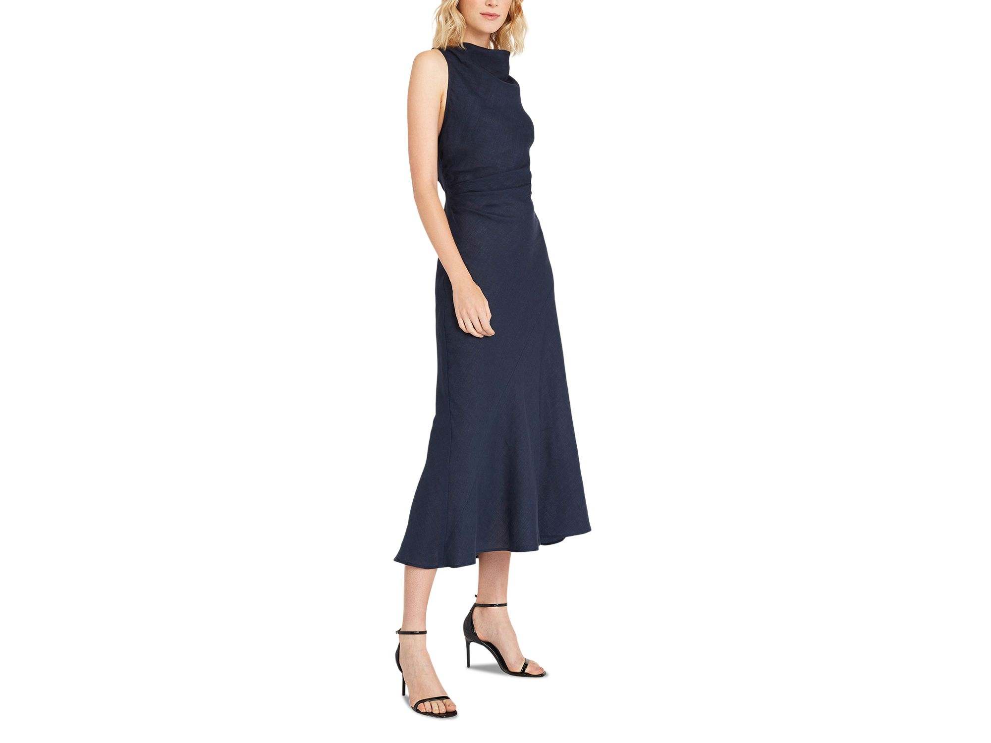 Sleeveless Maxi Dress with Cross Strap Back Bodice — Image 3