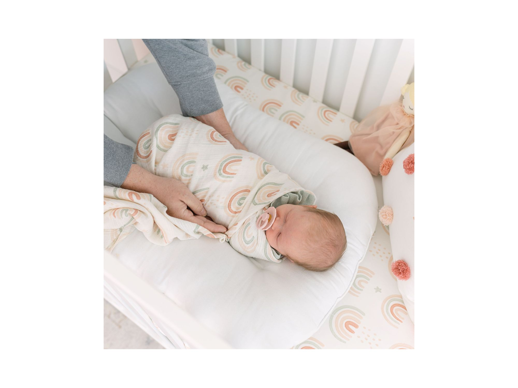 Parker Butterfly/Rainbow Swaddles, 2 Pack — Image 4