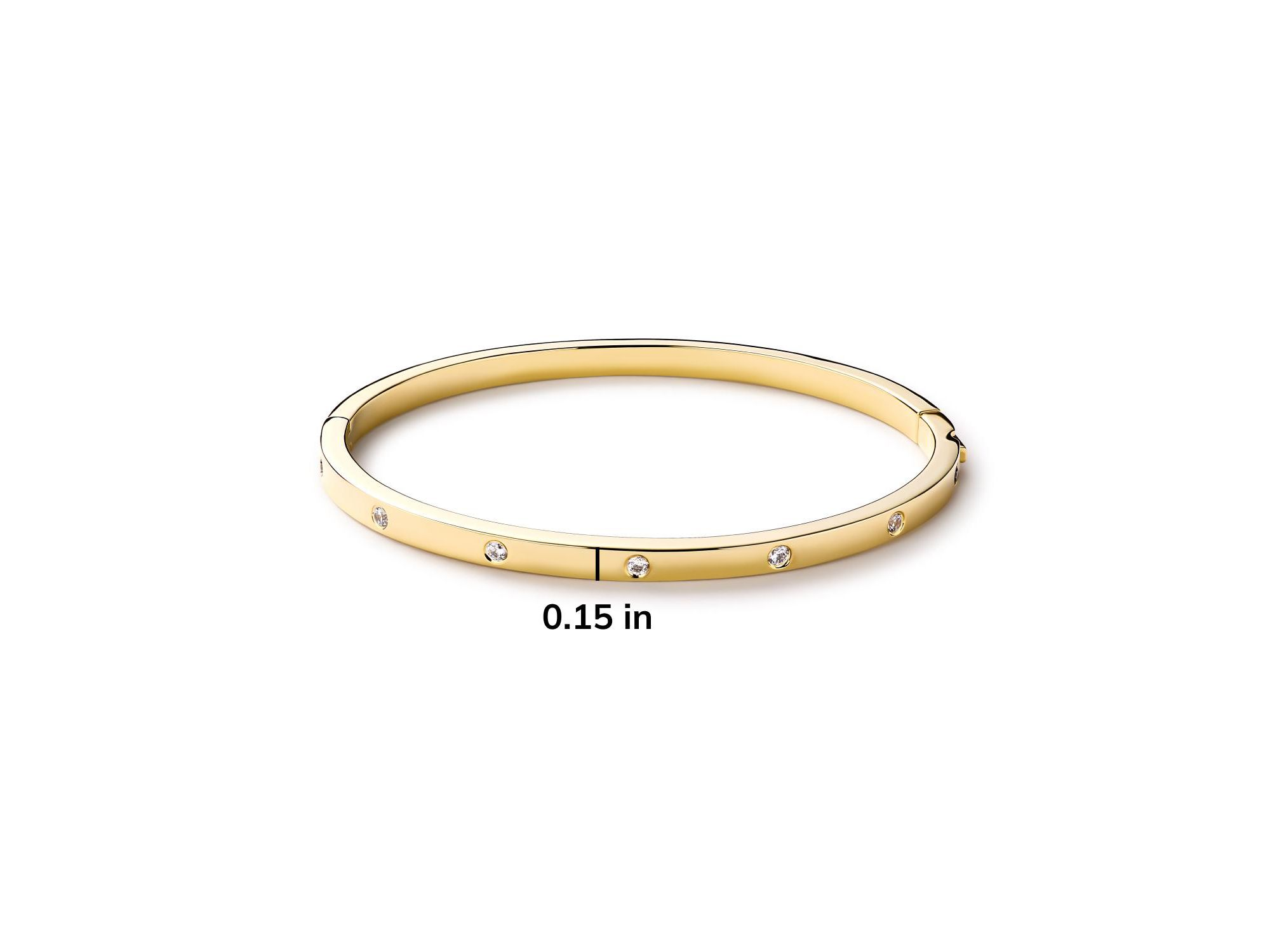 Selena Gold Bangle Bracelet — Image 6