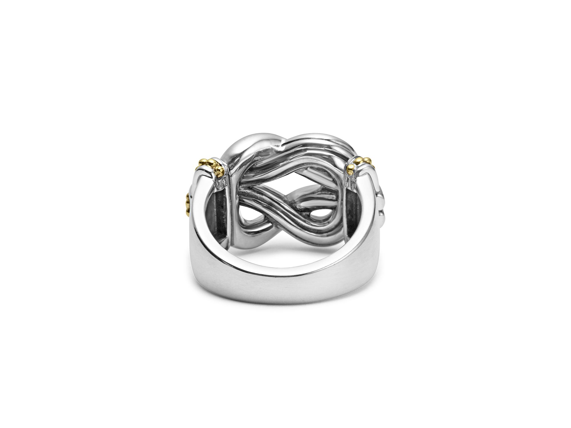 Sterling Silver and 18K Gold Newport Diamond Ring — Image 4
