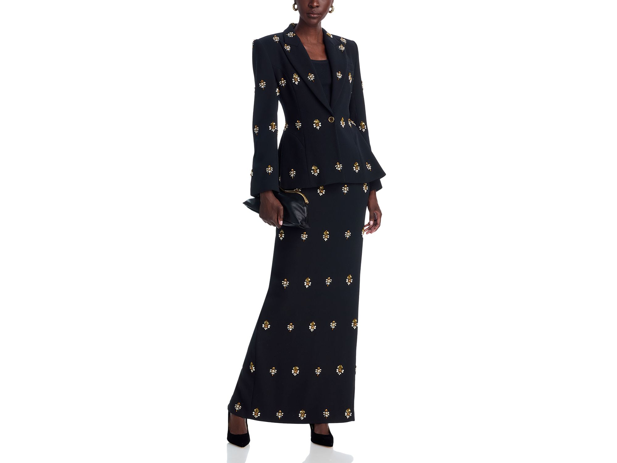 Crystal Embroidered Wool Blazer — Image 6