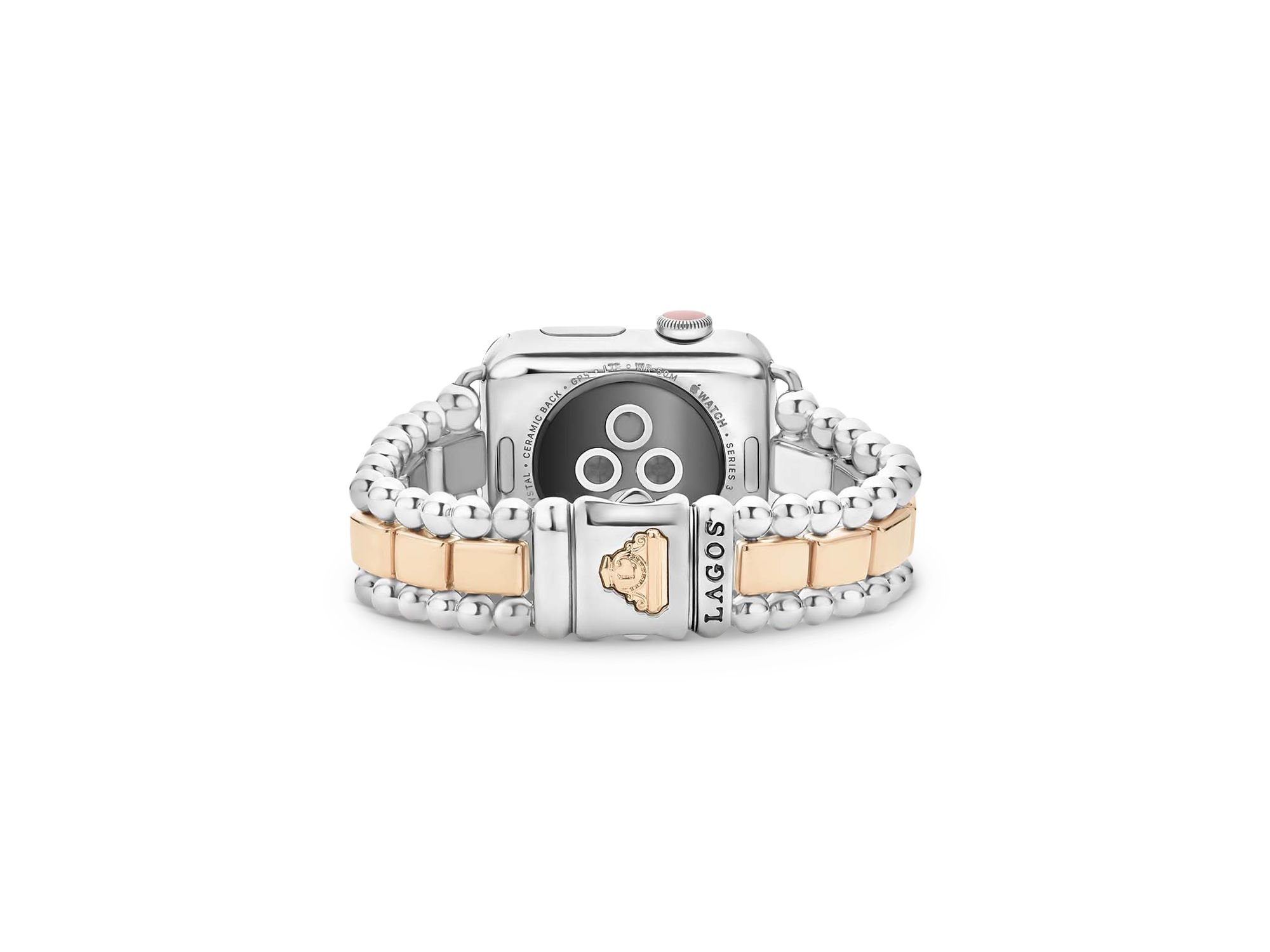 Smart Caviar 18K Rose Gold & Sterling Silver Single Diamond Apple™ Watch Bracelet, 38-44mm — Image 5