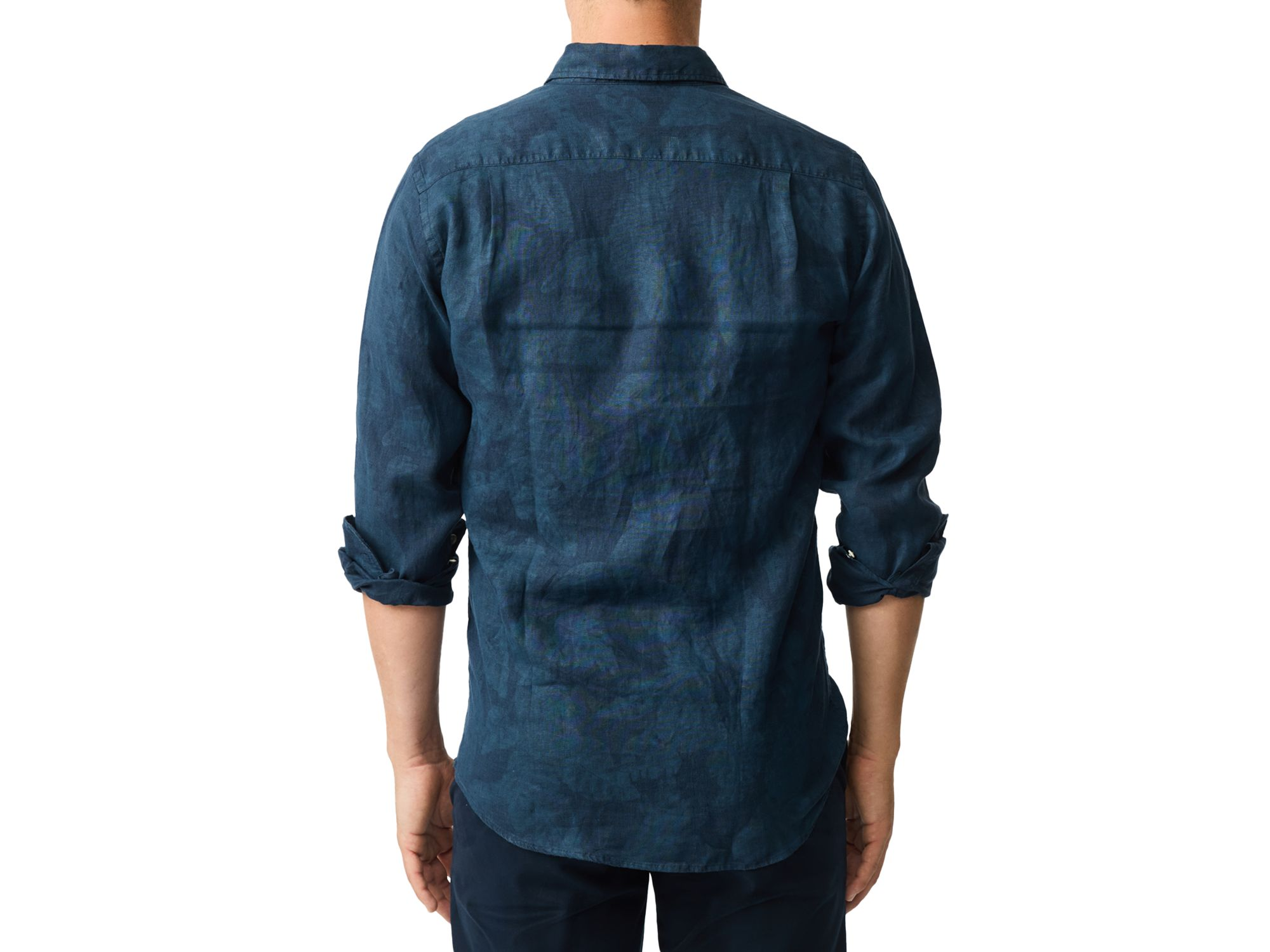 North River Slim Fit Printed Linen Shirt — Image 5