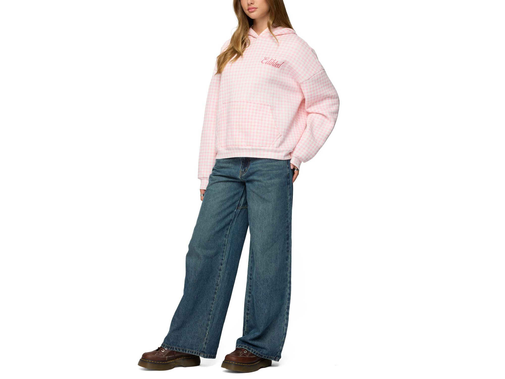 Gingham Oversized Hoodie — Image 5