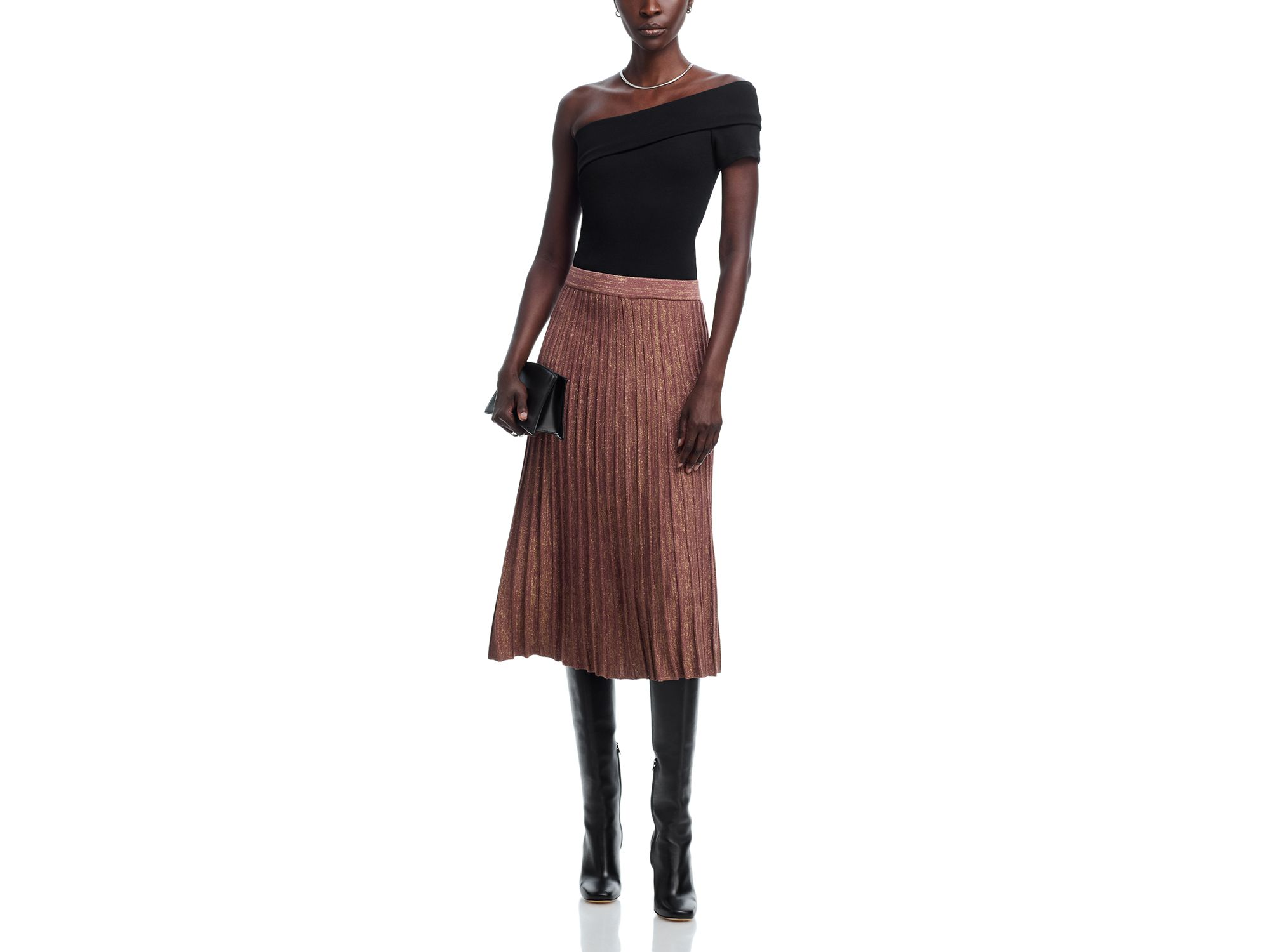 Rib Knit A Line Dress — Image 5